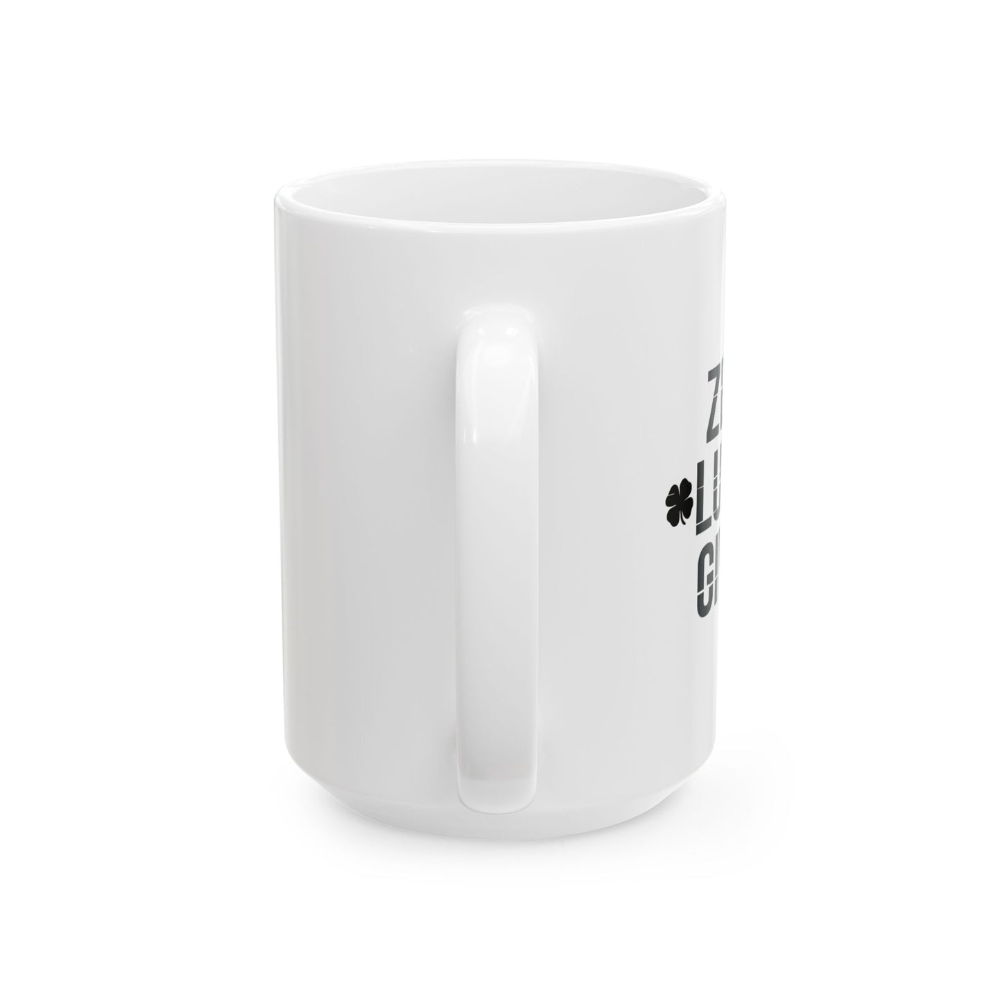 ZERO LUCKS GIVEN FUNNY SARCASTIC WHITE MUG