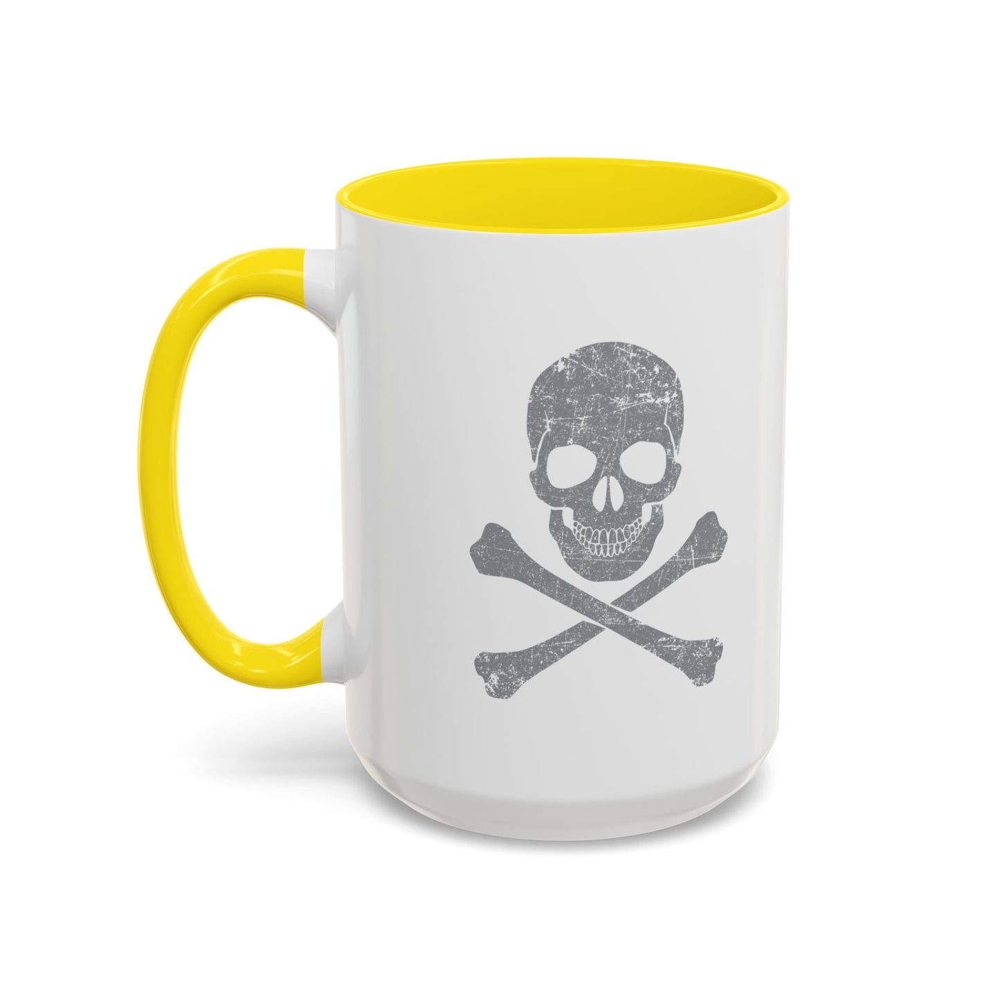 GRAY SKULL BONES Accent BiColor Funny Sarcastic Mug