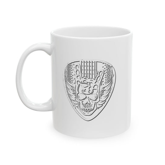 GUITAR SKELETON WHITE MUG