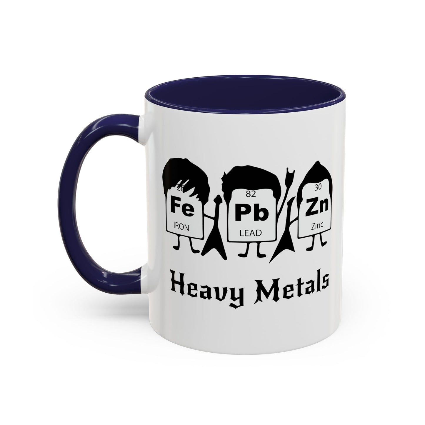 HEAVY METALS Accent BiColor Funny Sarcastic Mug