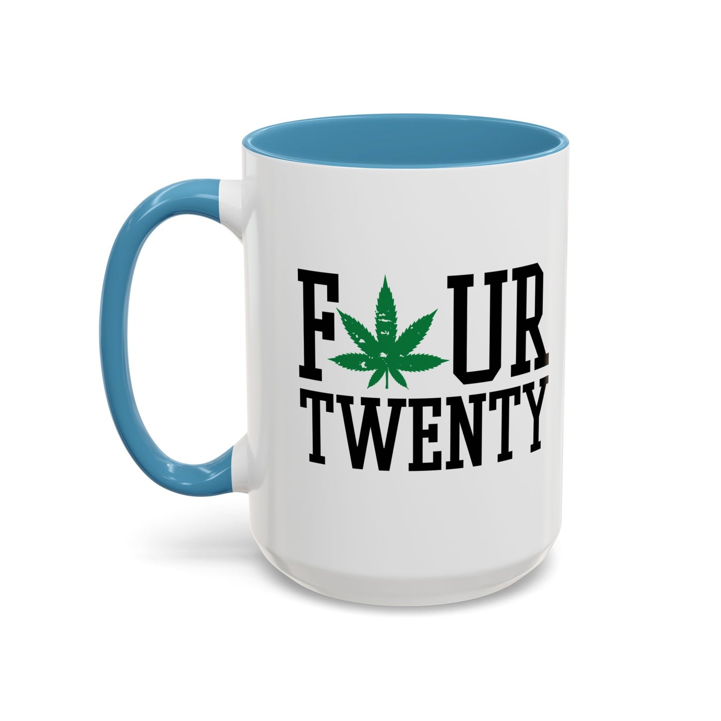 FOUR TWENTY LEAF Accent BiColor Funny Sarcastic Mug