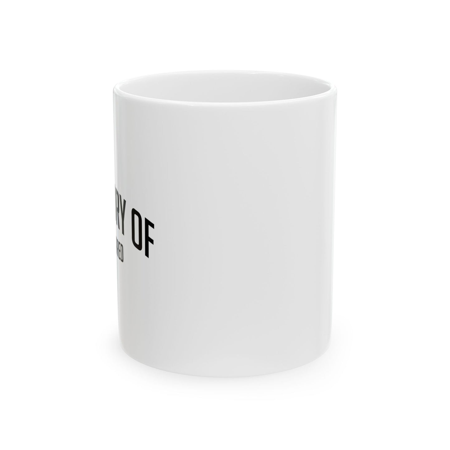 IN MEMORY OF WHEN I CARED FUNNY SARCASTIC WHITE MUG