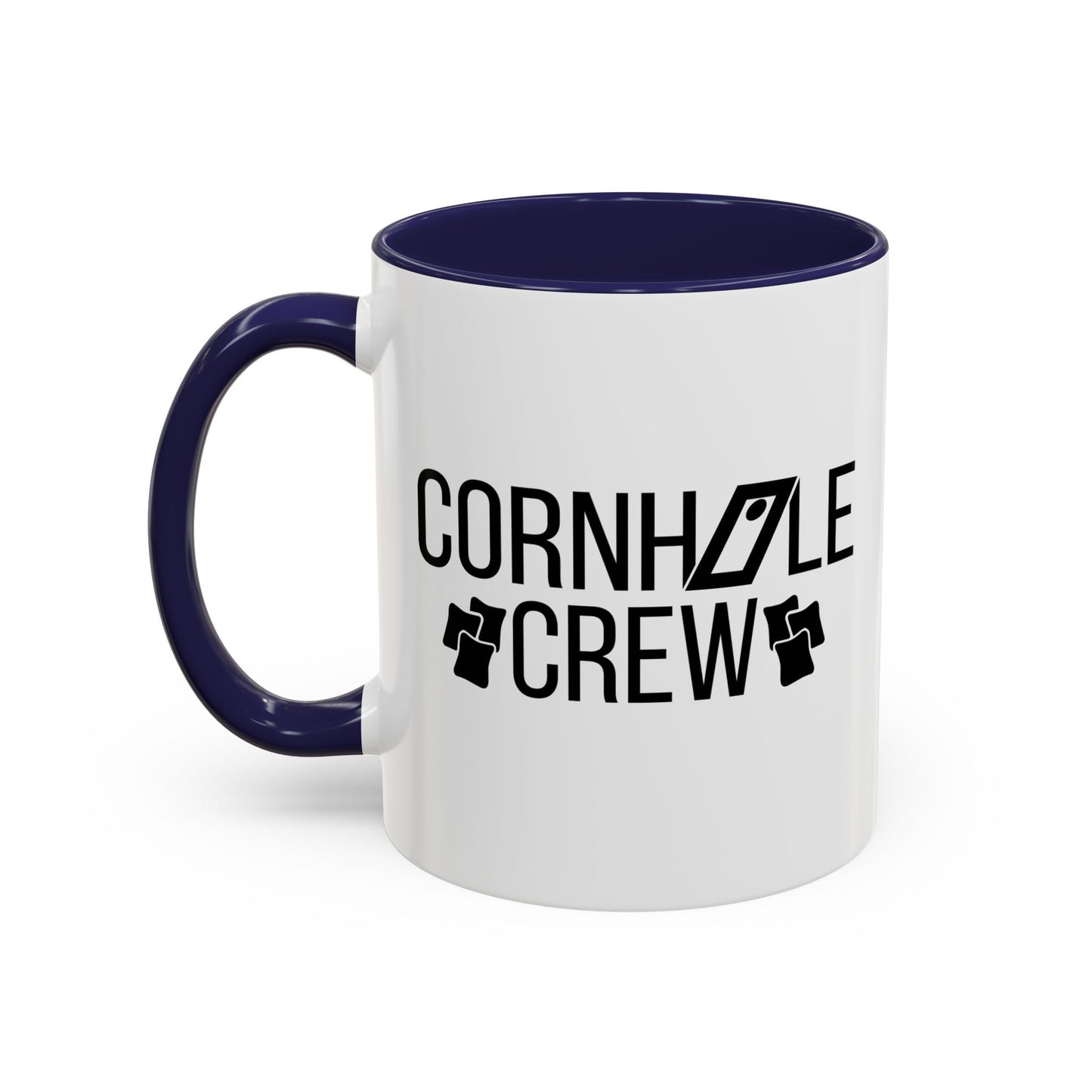 CORNHOLE CREW Accent BiColor Funny Sarcastic Mug