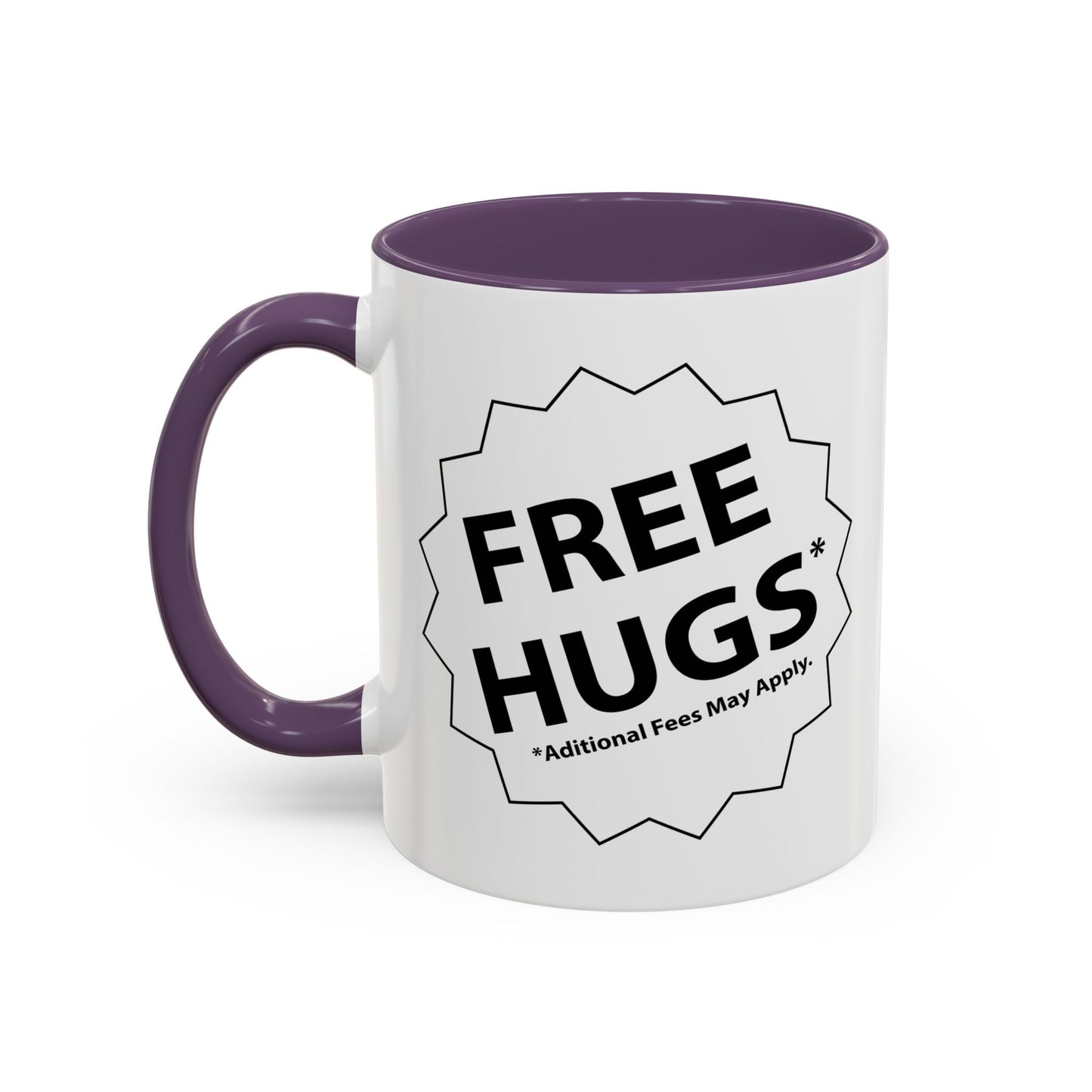 FREE HUGS Accent BiColor Funny Sarcastic Mug