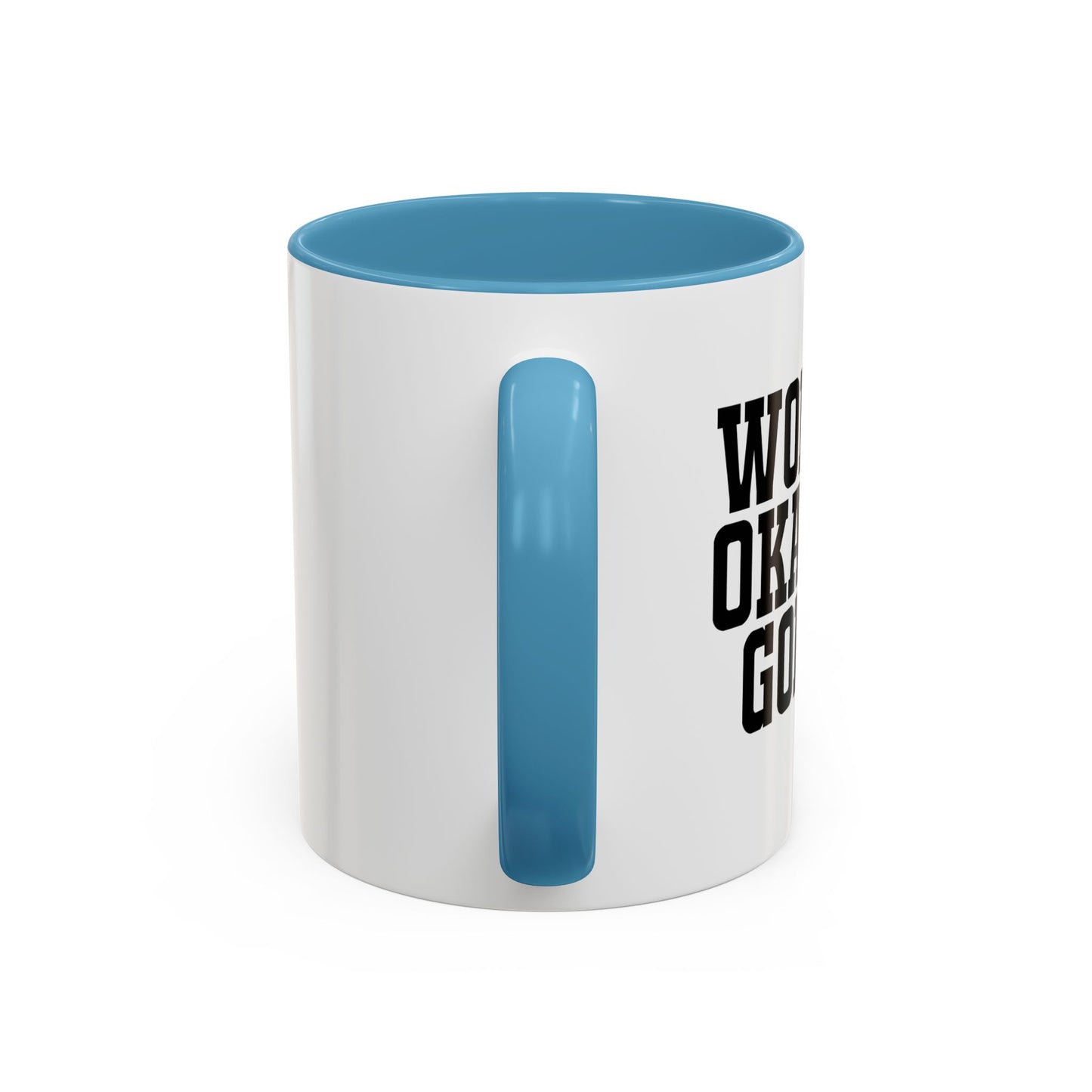 WORLD'S OKAYEST GOLFER Accent BiColor Funny Sarcastic Mug