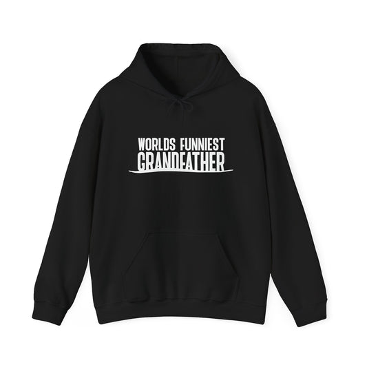 WORLDS FUNNIEST GRANDFATHER - Premium Unisex Heavy Blend Funny Sarcastic Colored Hoodie Sweatshirt