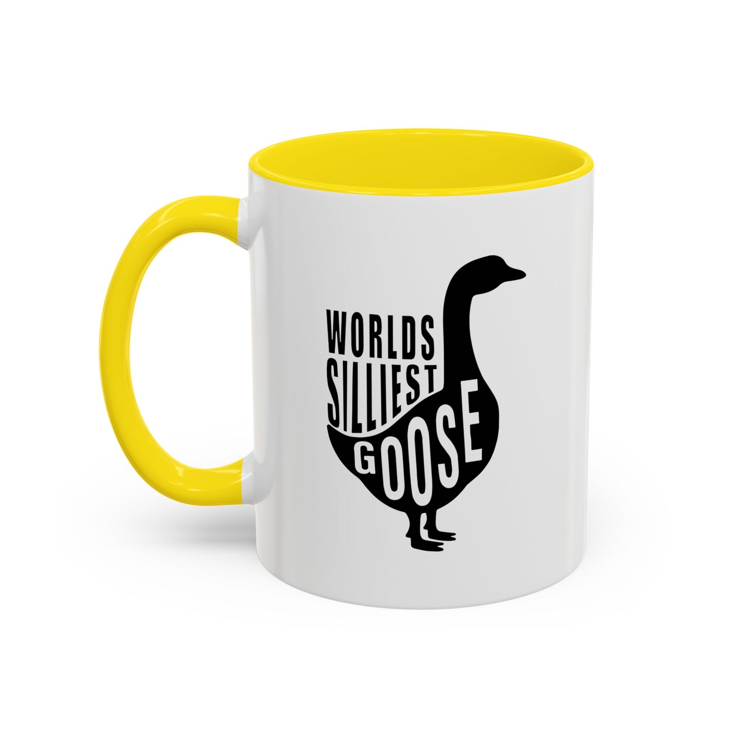 WORLDS SILLIEST GOOSE Accent BiColor Funny Sarcastic Mug