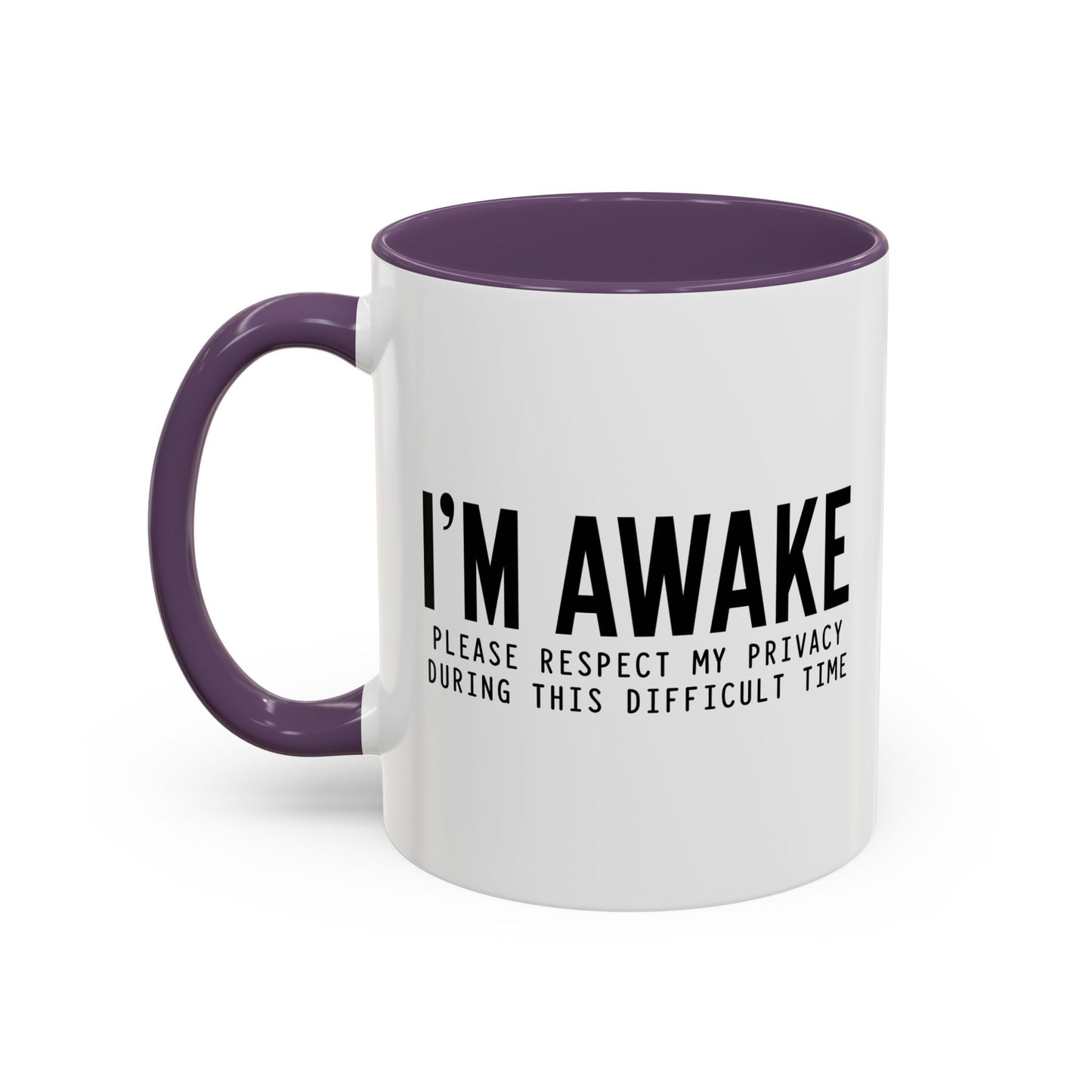 PLEASE RESPECT MY PRIVACY Accent BiColor Funny Sarcastic Mug