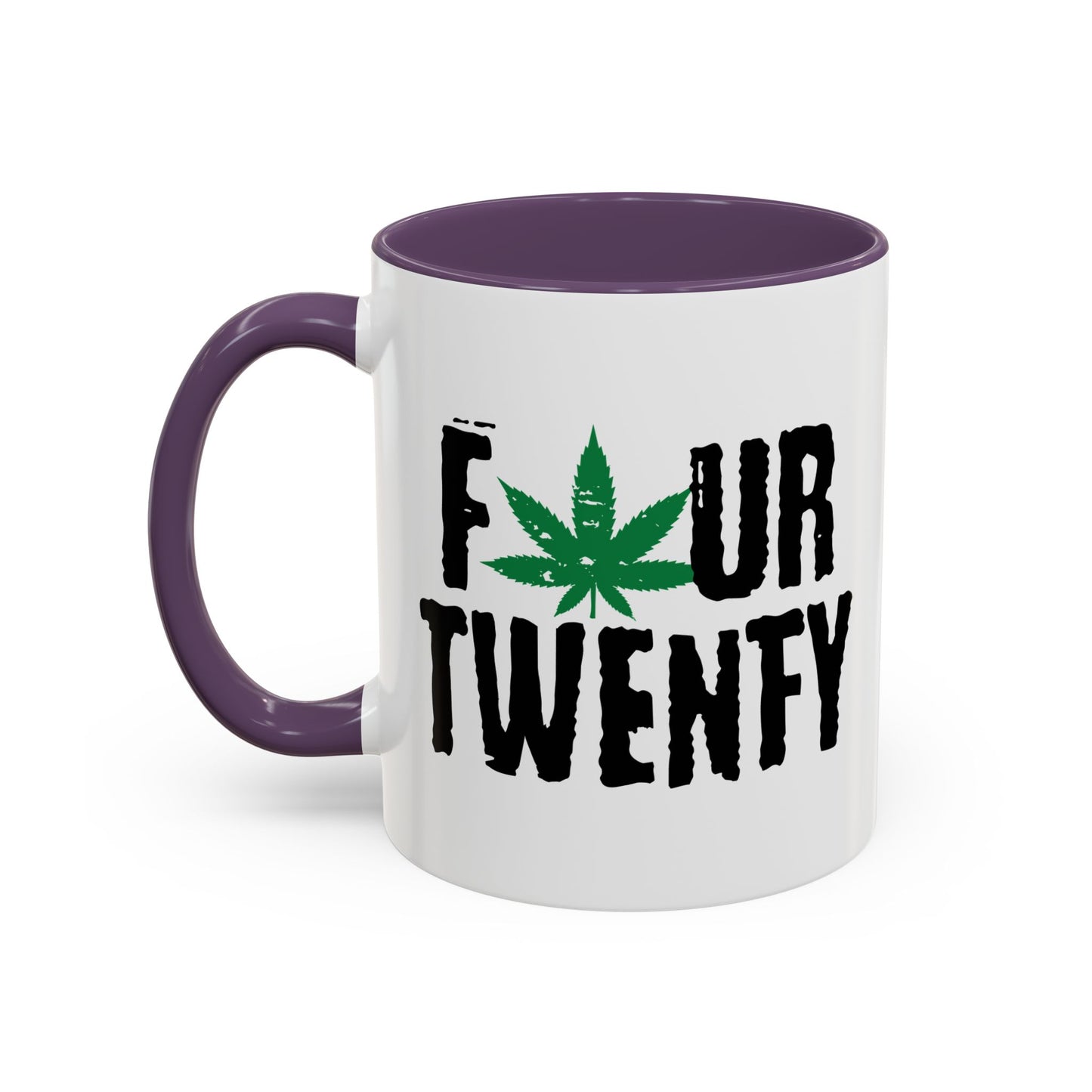 FOUR TWENTY Accent BiColor Funny Sarcastic Mug