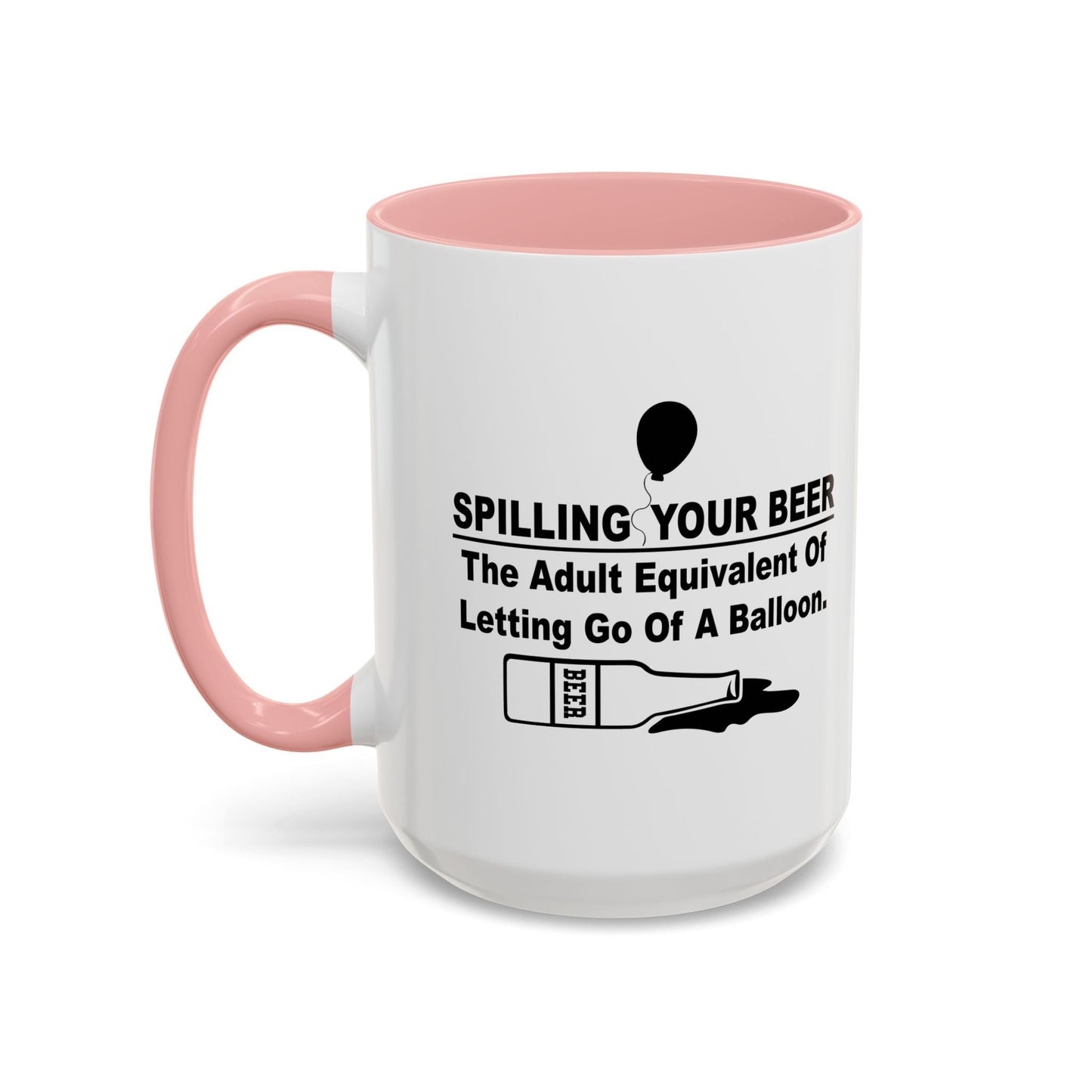 LETTING GO OF A BALLOON Accent BiColor Funny Sarcastic Mug