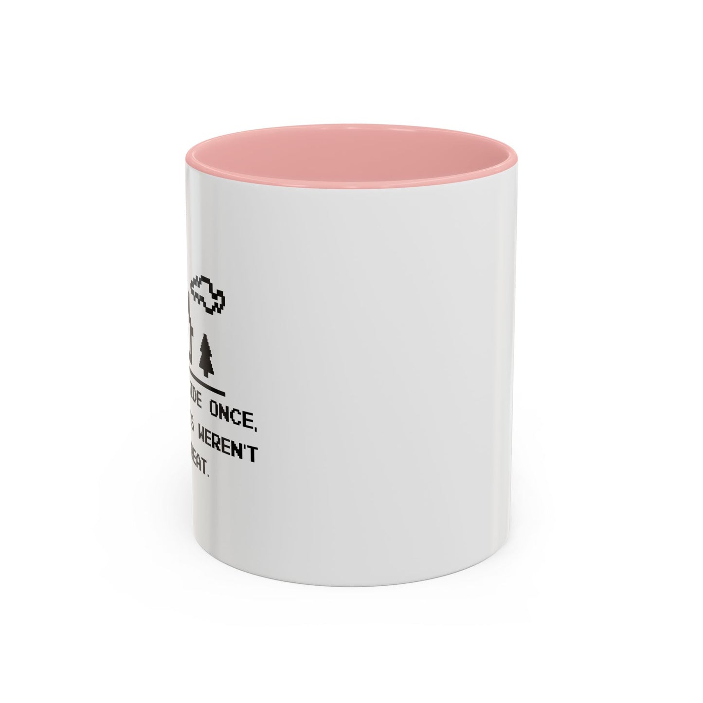 I WENT OUTSIDE ONCE Accent BiColor Funny Sarcastic Mug