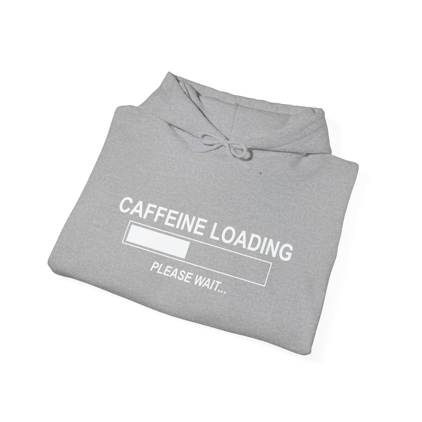 CAFFEINE LOADING - Premium Unisex Funny Sarcastic Black Hoodie Sweatshirt