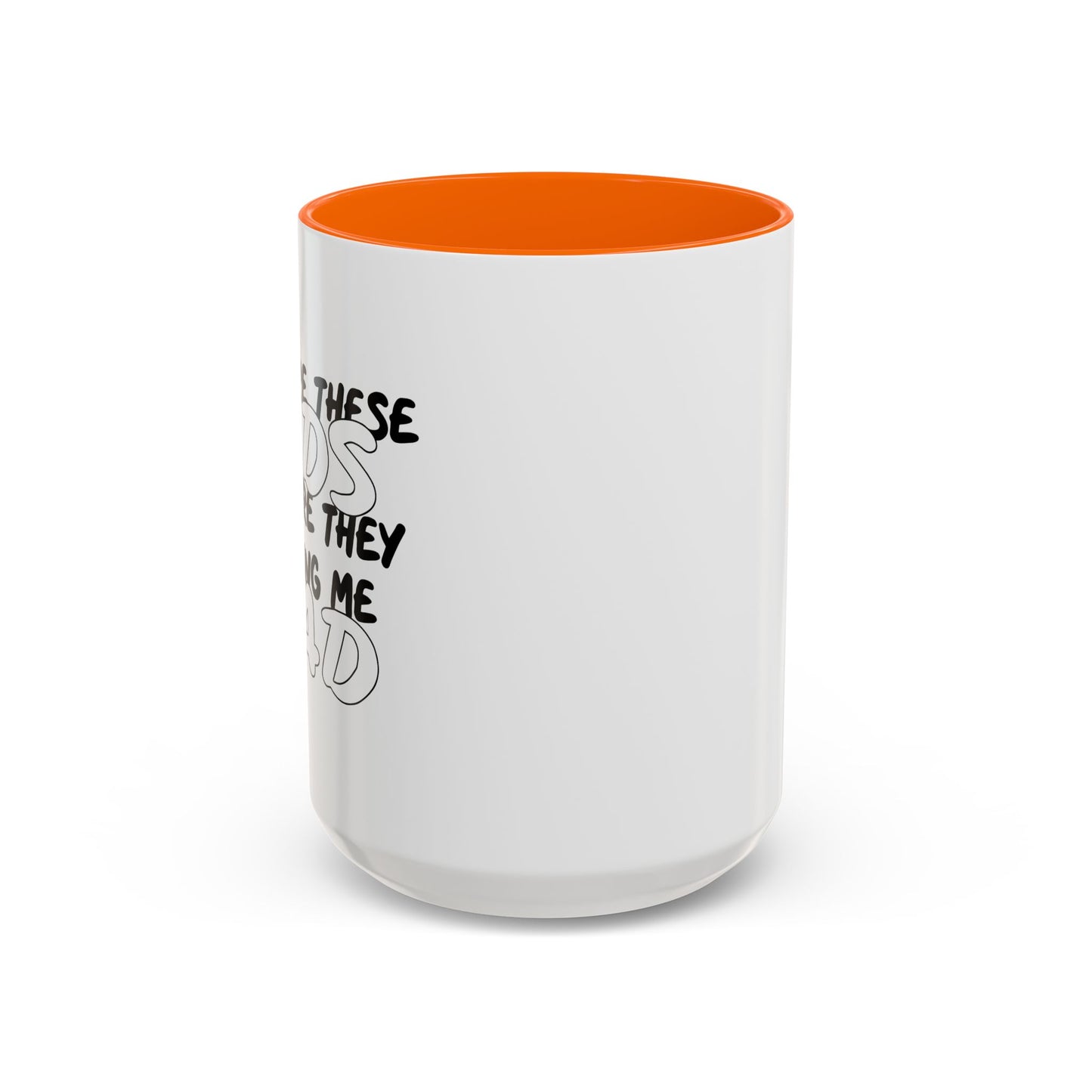 WHO ARE THESE KIDS Accent BiColor Funny Sarcastic Mug