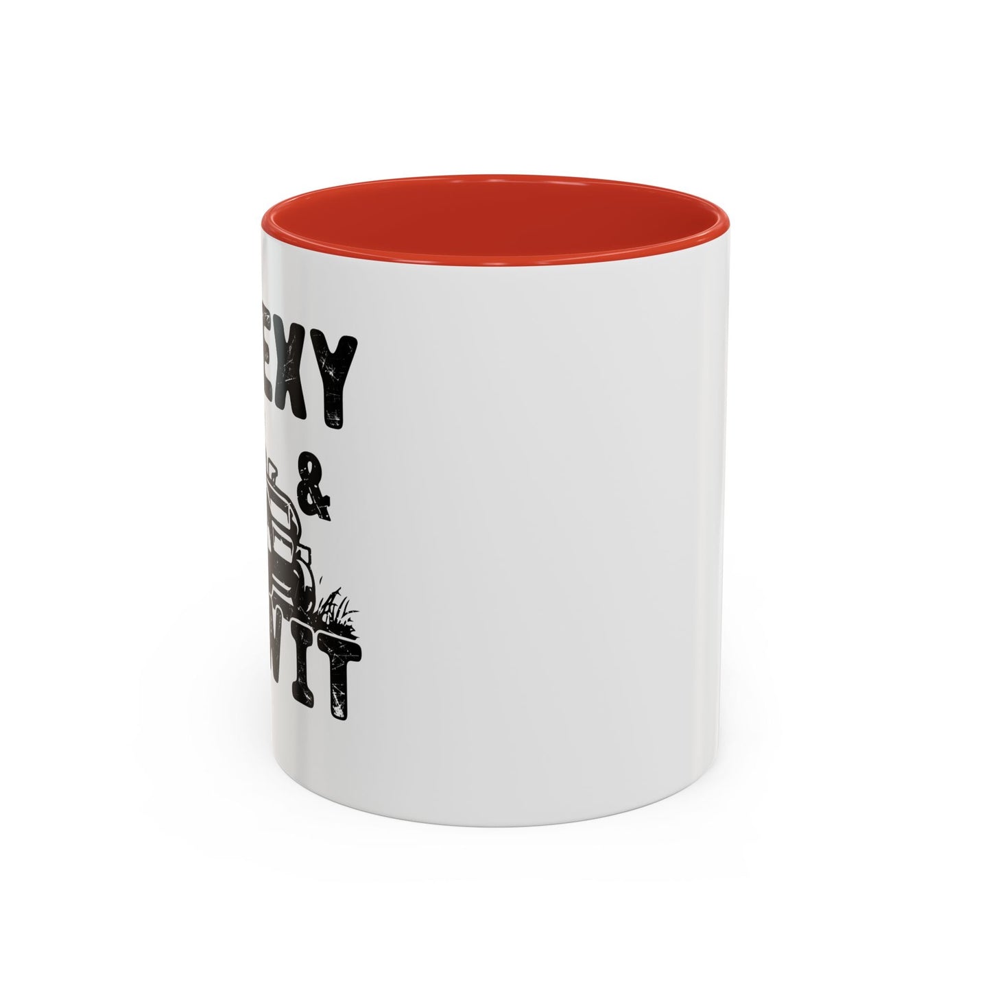 IM SEXY AND I MOW IT Accent BiColor Funny Sarcastic Mug