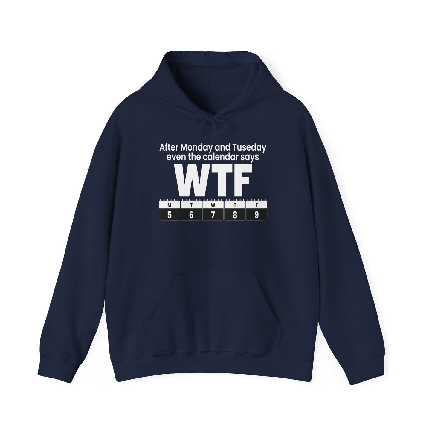 WTF CALENDAR - Premium Unisex Funny Sarcastic Black Hoodie Sweatshirt