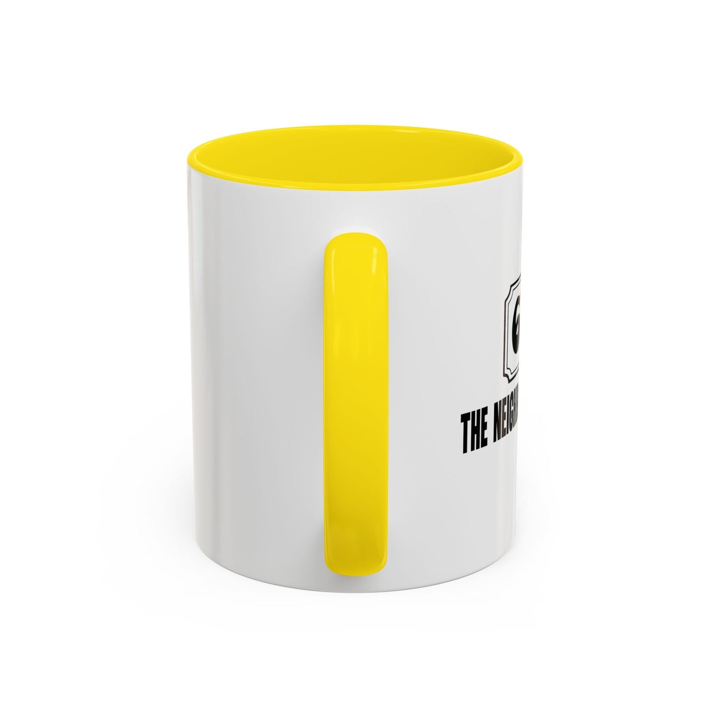 THE NEIGHBOR OF THE BEAST Accent BiColor Funny Sarcastic Mug