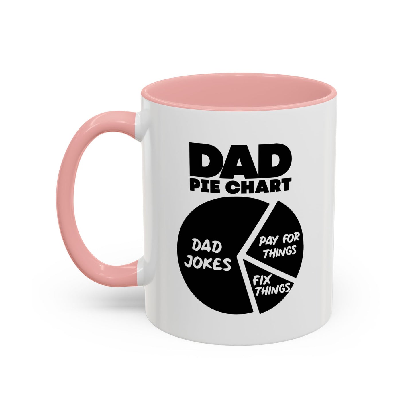 DAD PIE CHART Accent BiColor Funny Sarcastic Mug