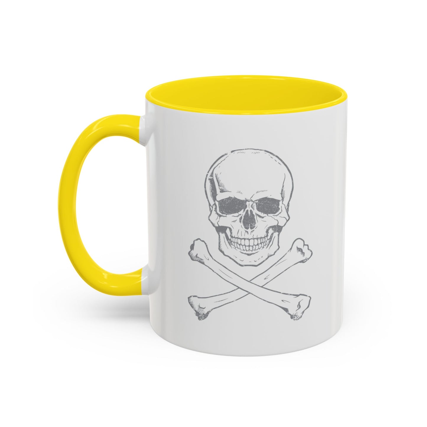 SKETCHY SKULL Accent BiColor Funny Sarcastic Mug