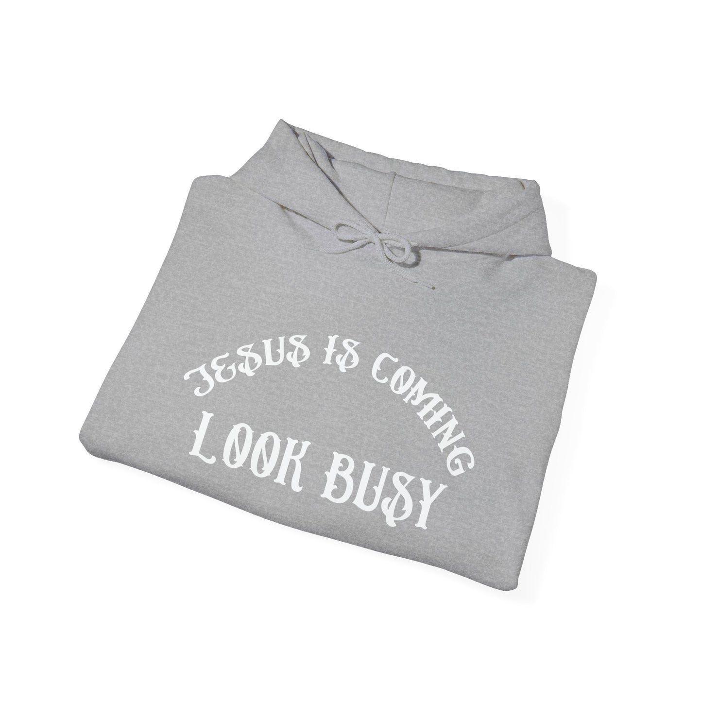 JESUS COMING - Premium Unisex Funny Sarcastic Black Hoodie Sweatshirt