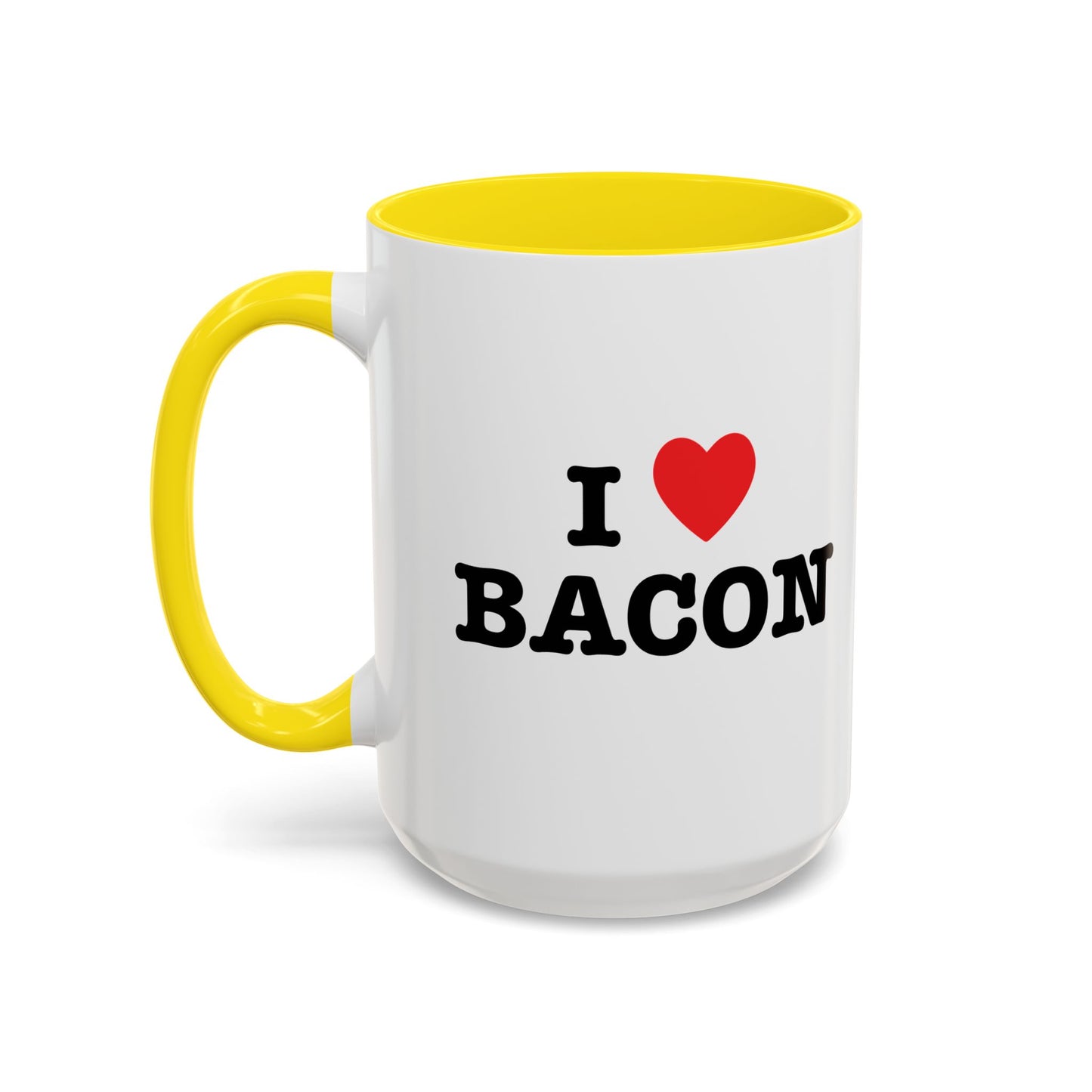 I LOVE BACON Accent BiColor Funny Sarcastic Mug