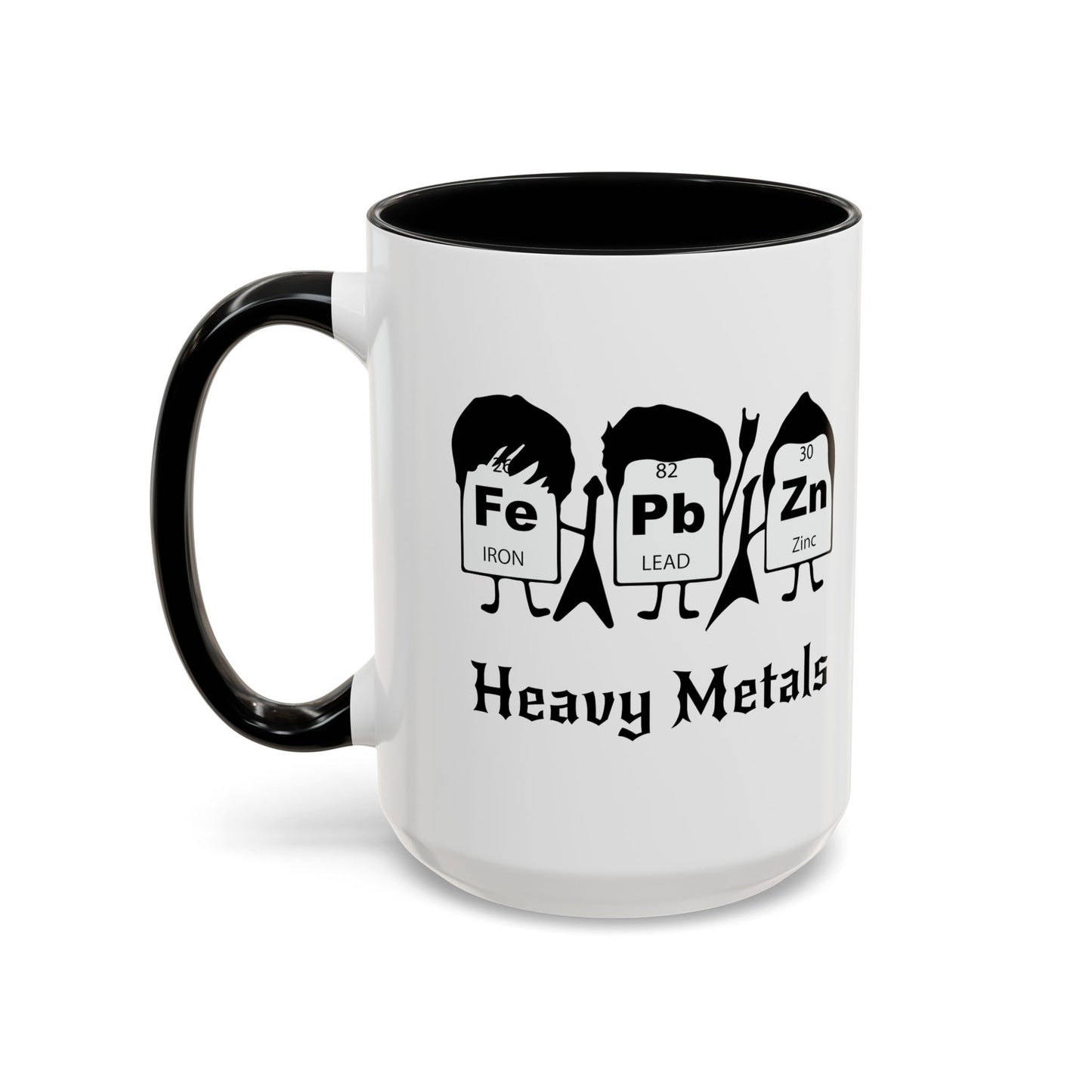 HEAVY METALS Accent BiColor Funny Sarcastic Mug