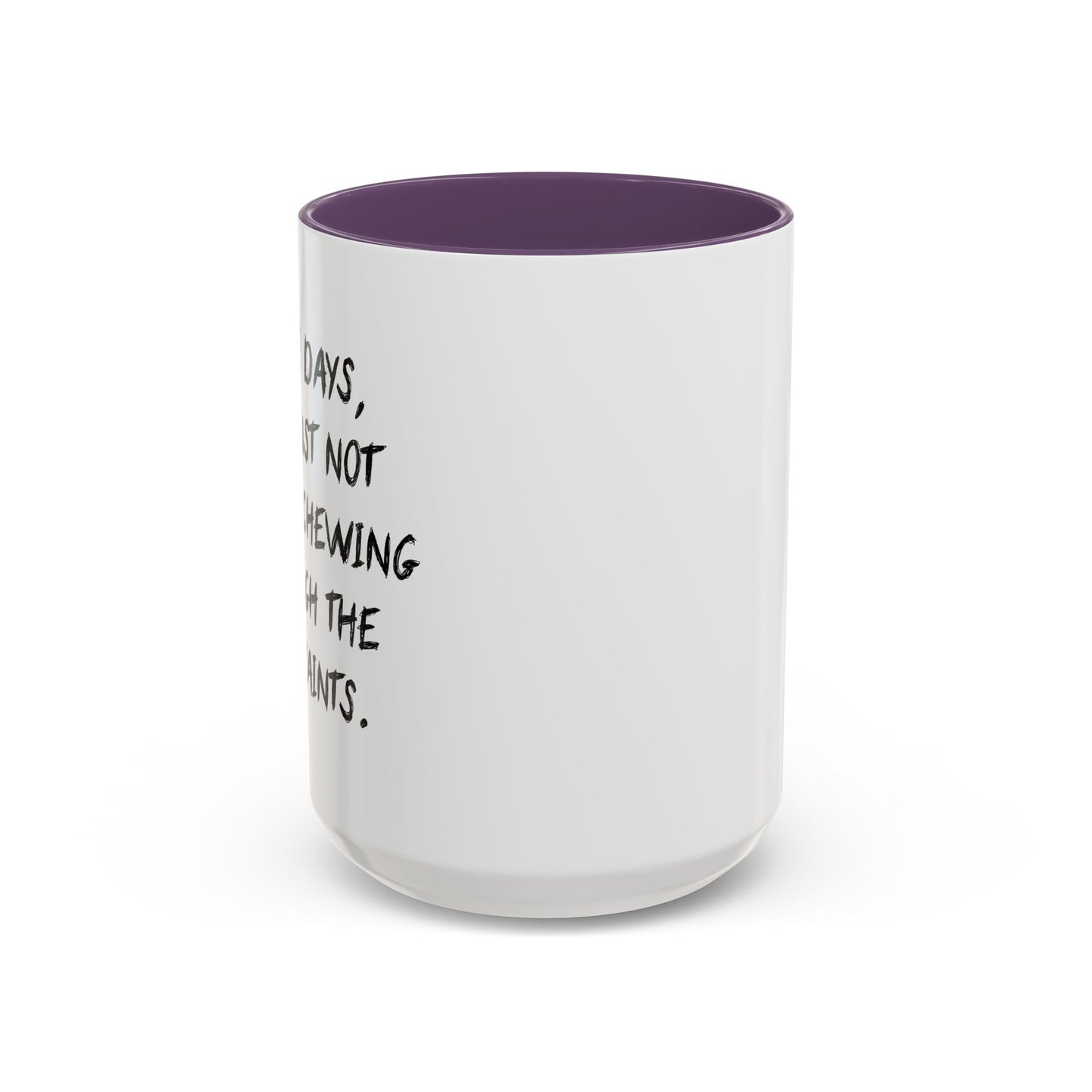 NOT WORTH CHEWING THROUGH THE RESTRAINTS Accent BiColor Funny Sarcastic Mug