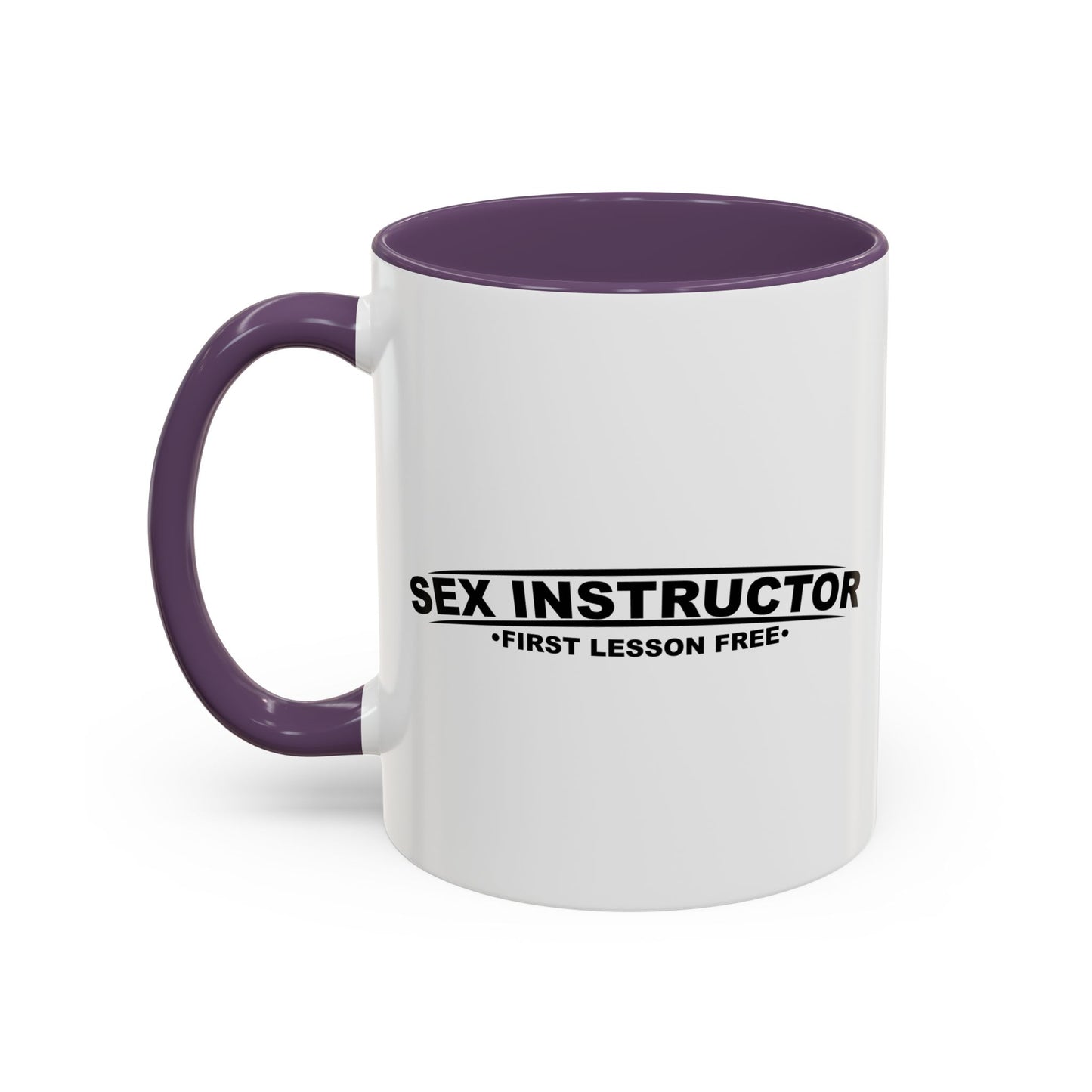 FIRST LESSON FREE Accent BiColor Funny Sarcastic Mug