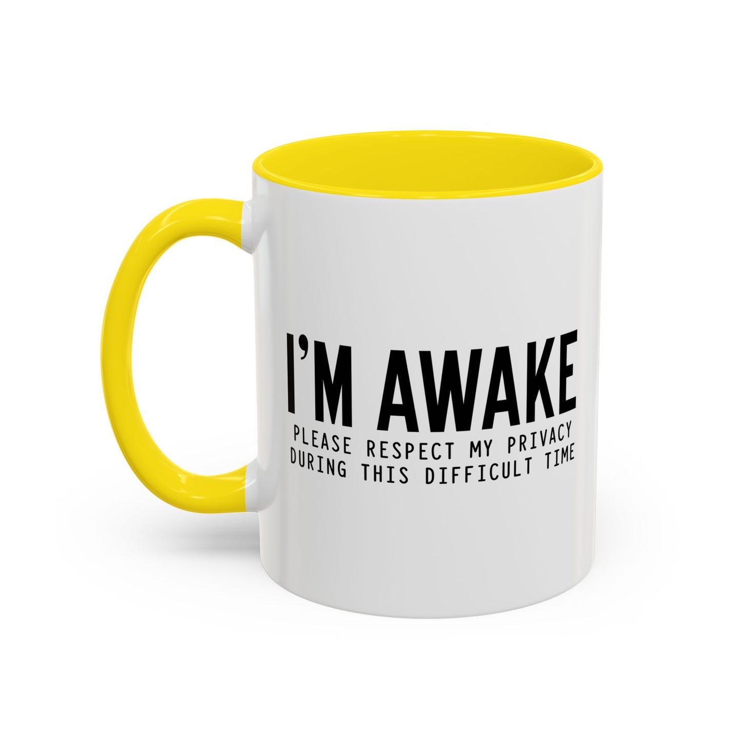 PLEASE RESPECT MY PRIVACY Accent BiColor Funny Sarcastic Mug