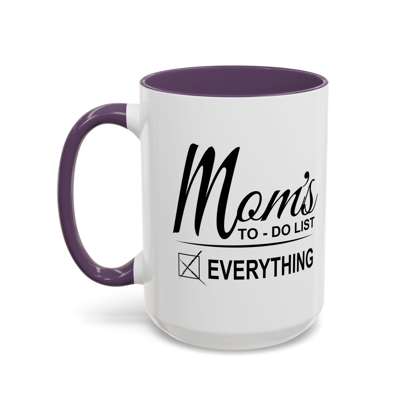 Mon's To-Do List Accent BiColor Funny Sarcastic Mug