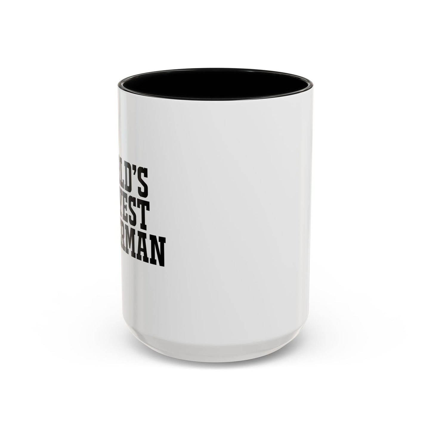 WORLD'S OKAYEST FISHERMAN Accent BiColor Funny Sarcastic Mug