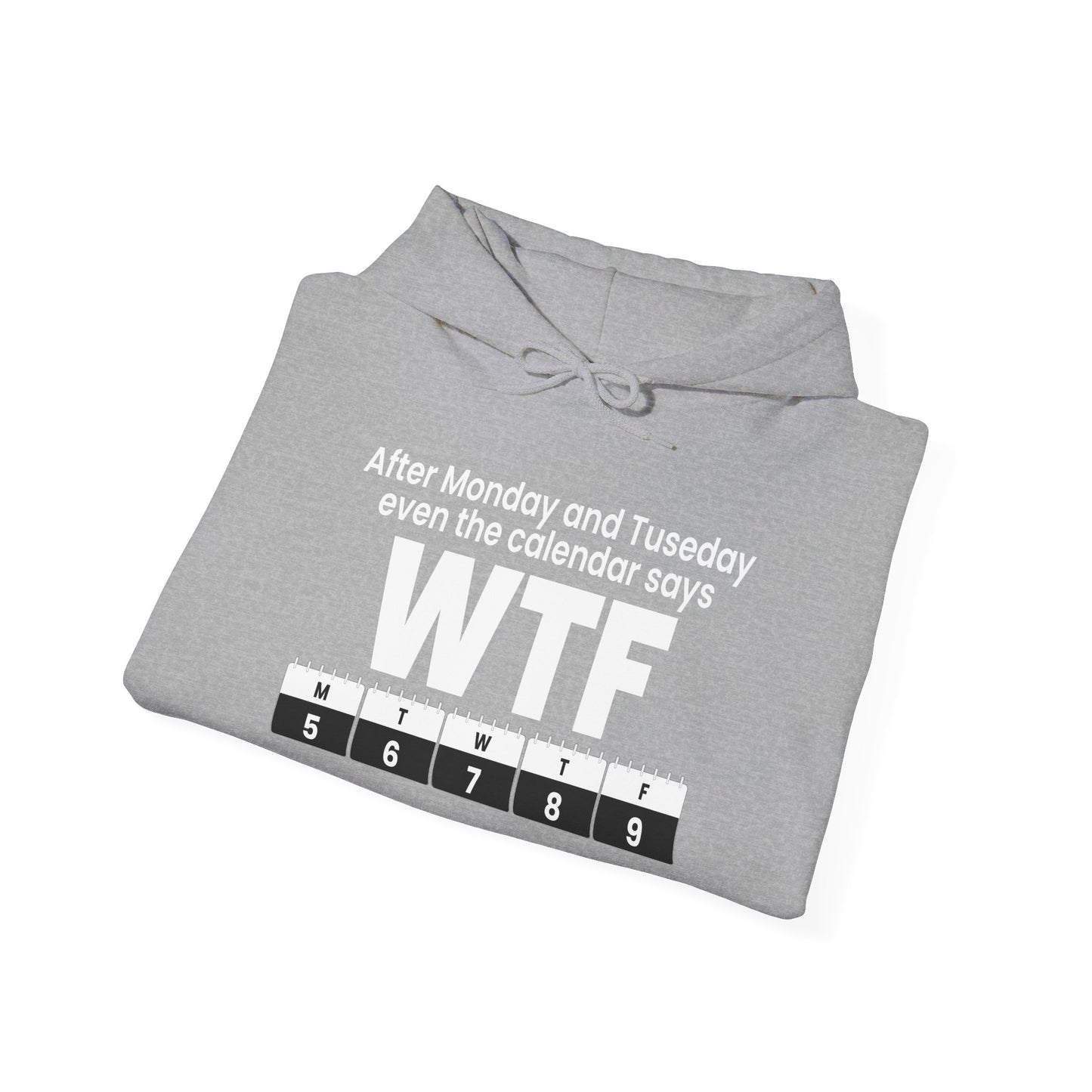 WTF CALENDAR - Premium Unisex Funny Sarcastic Black Hoodie Sweatshirt