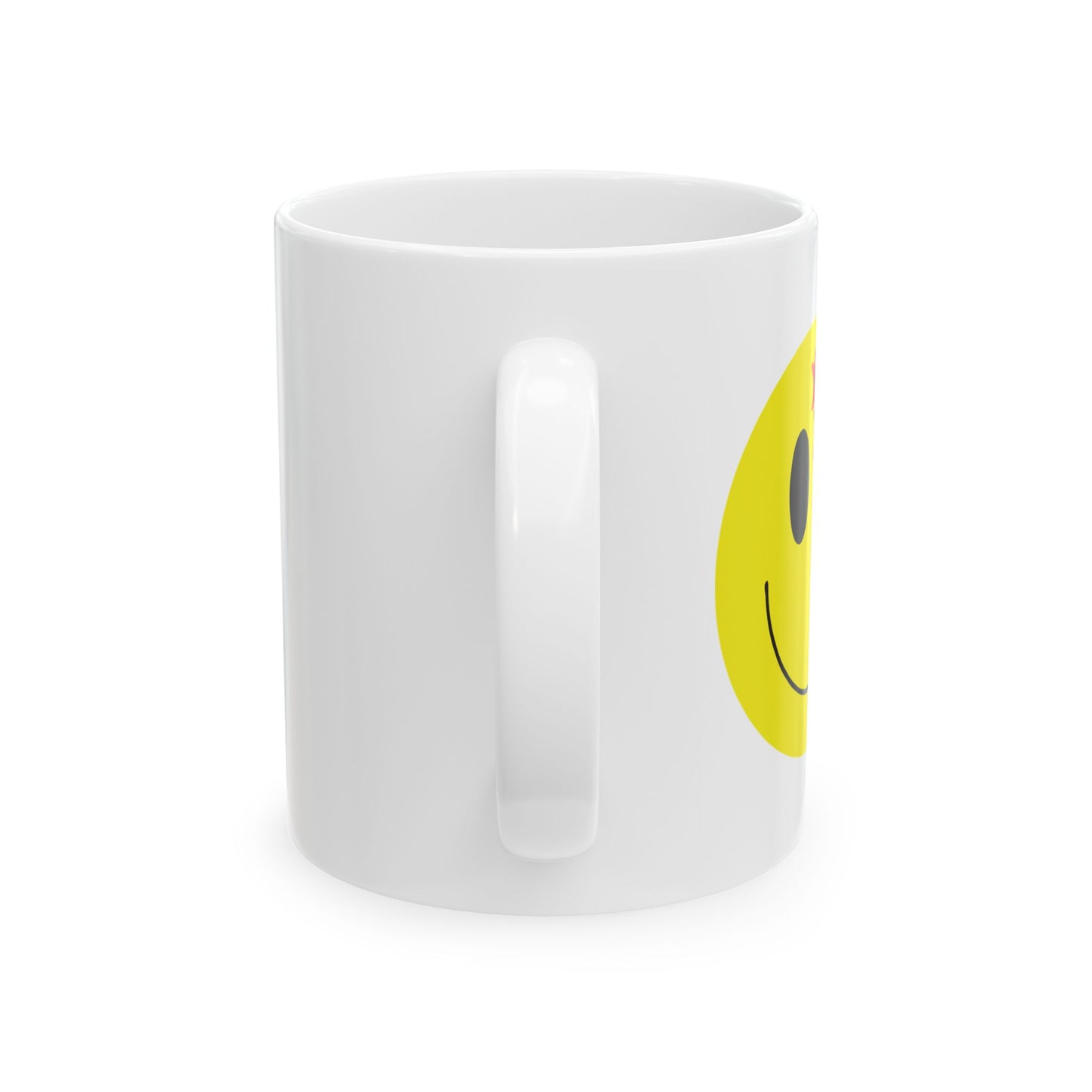 DEADSHOT HAPPY FACE FUNNY SARCASTIC WHITE MUG