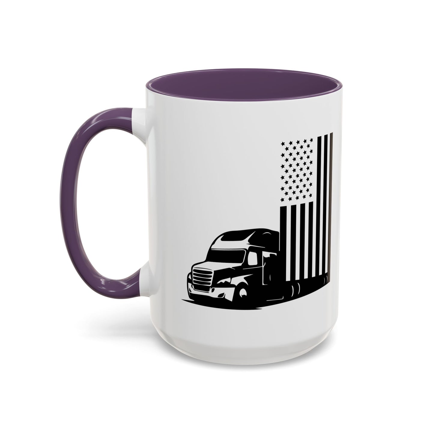 DISTRESS TRUCK AMERICAN FLAG Accent BiColor Funny Sarcastic Mug