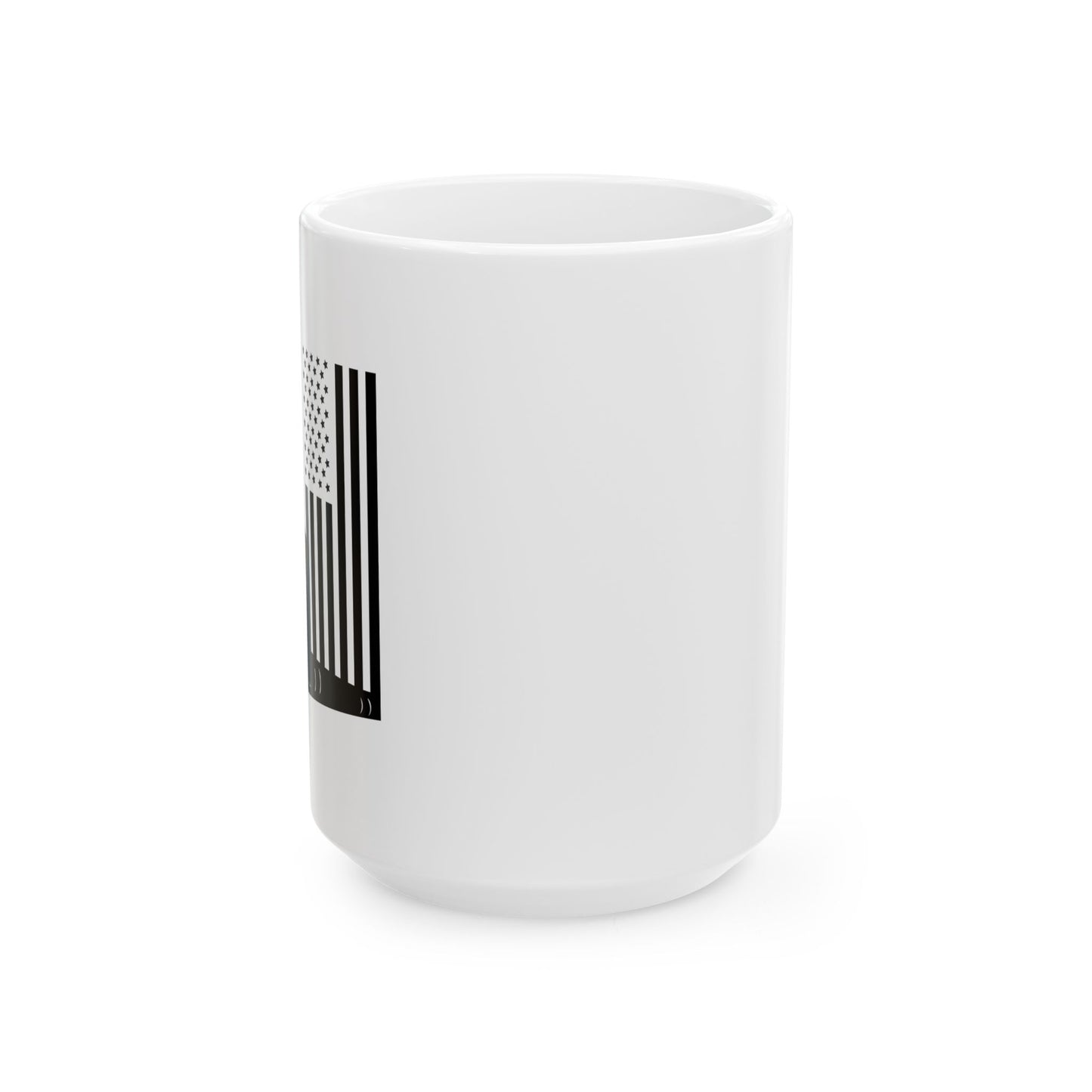 DISTRESS TRUCK AMERICAN FLAG MEMORIAL WHITE MUG