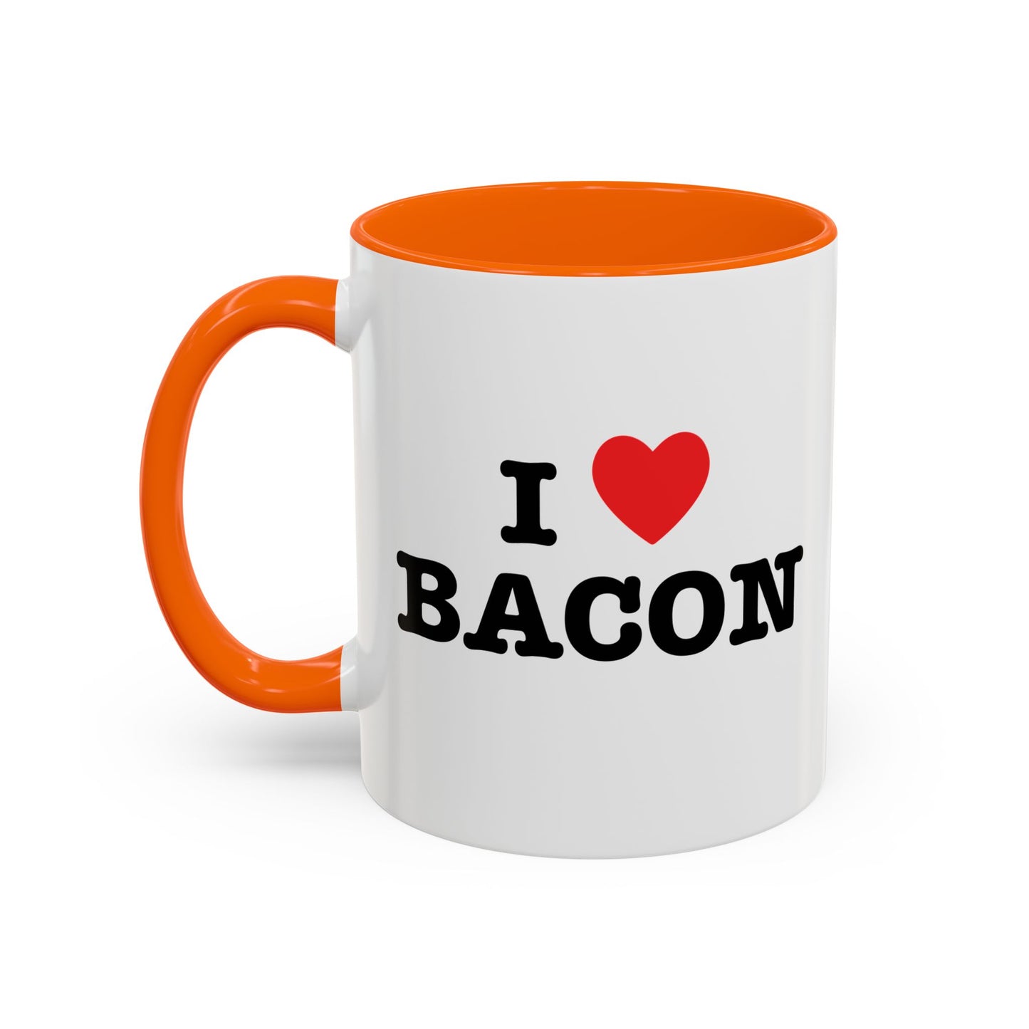 I LOVE BACON Accent BiColor Funny Sarcastic Mug