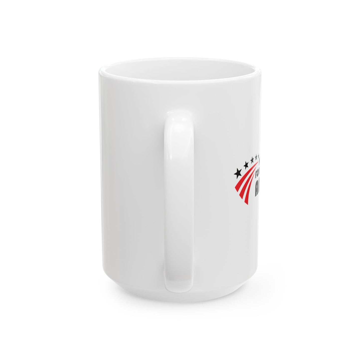 IDIOT FREE AMERICA FUNNY SARCASTIC WHITE MUG