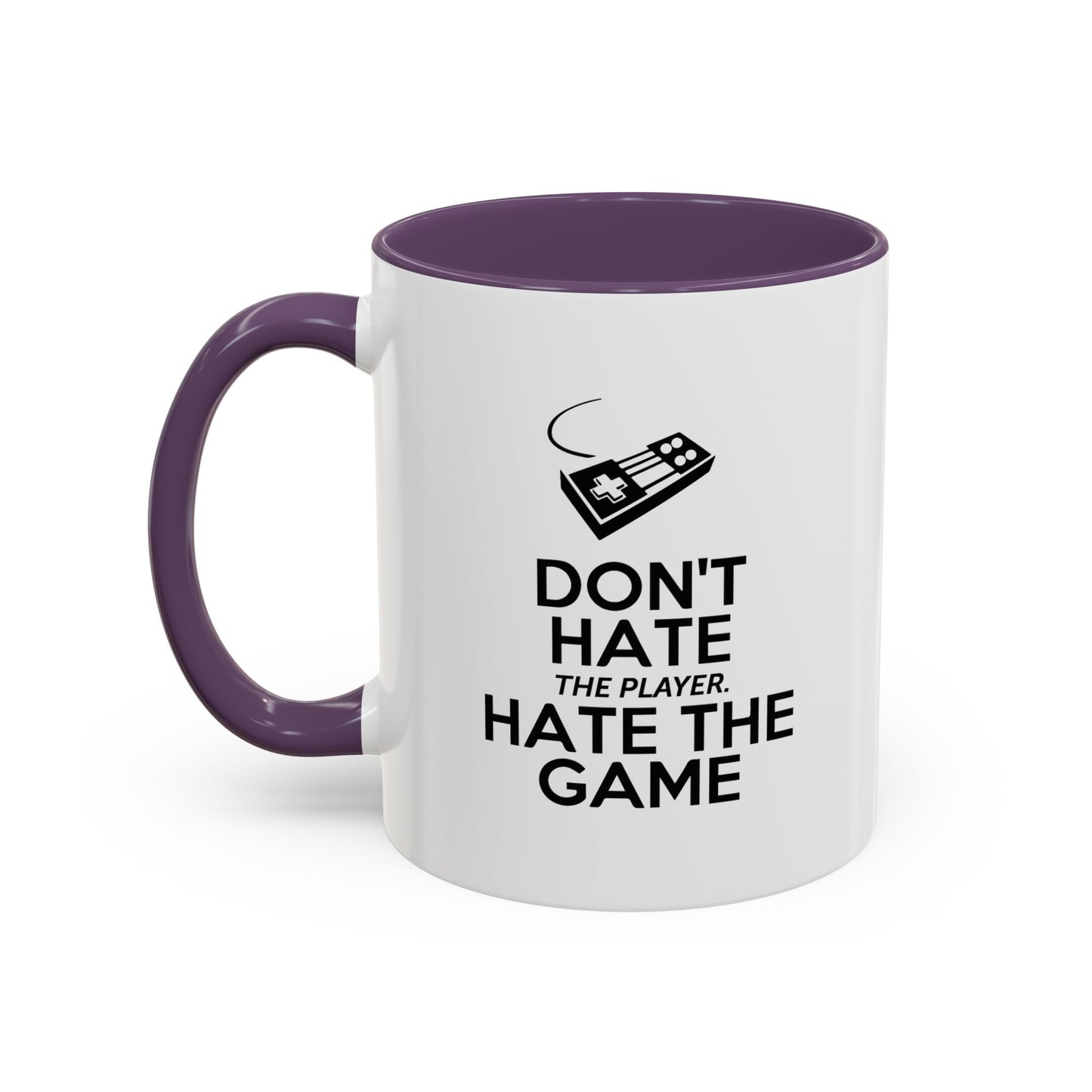 HATE THE GAME Accent BiColor Funny Sarcastic Mug