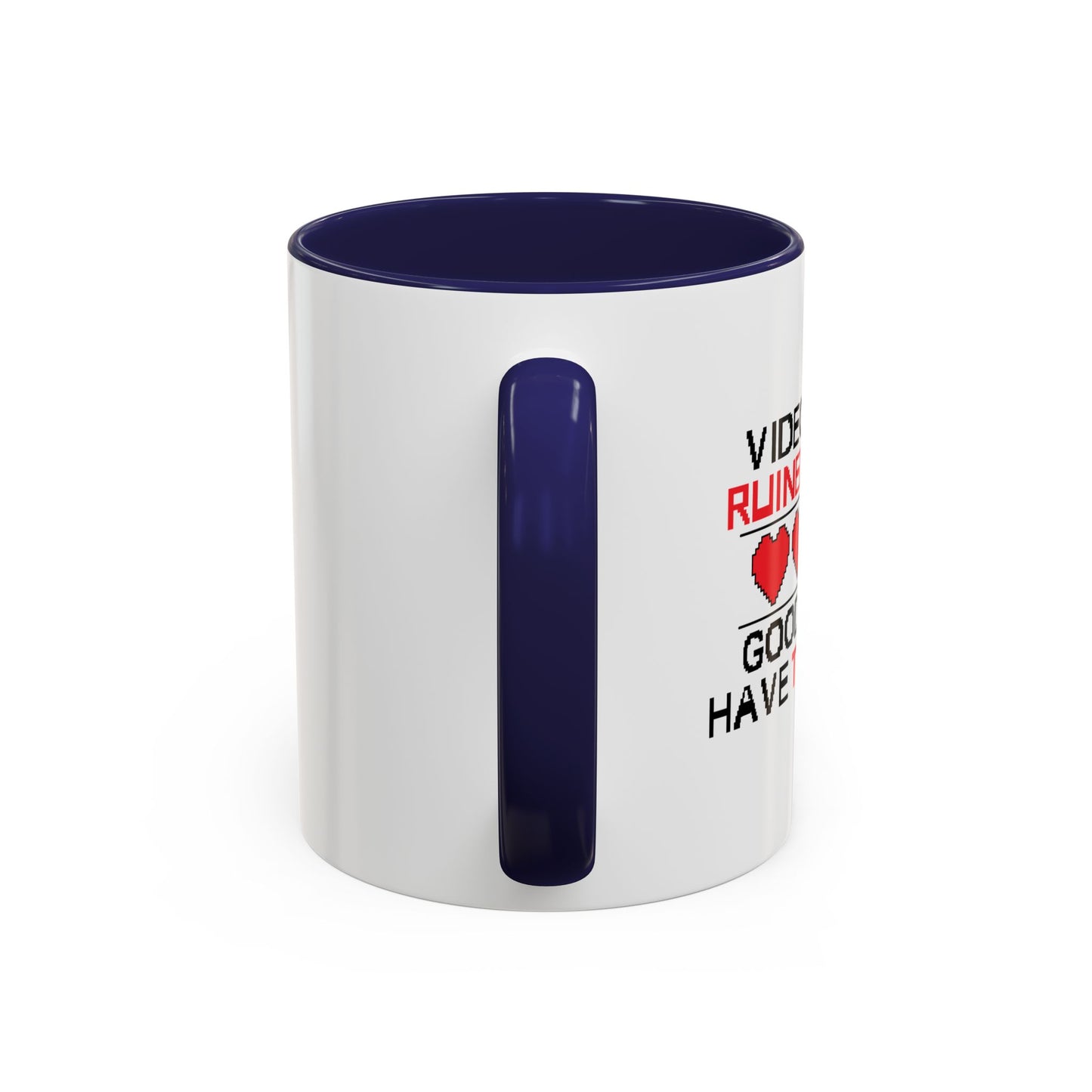 VIDEO GAMES RUINED MY LIFE Accent BiColor Funny Sarcastic Mug