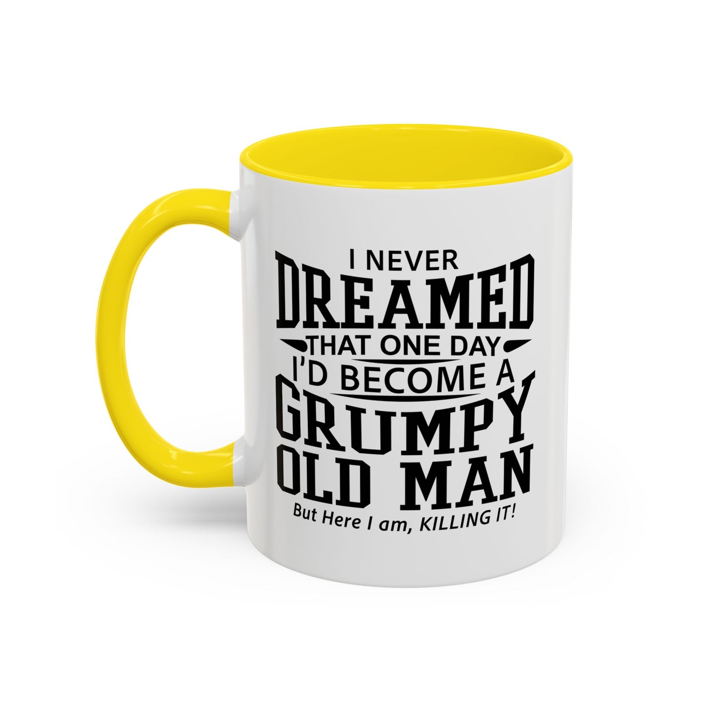 GRUMPY OLD MAN Accent BiColor Funny Sarcastic Mug