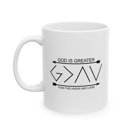 GOD IS GREATER WHITE MUG