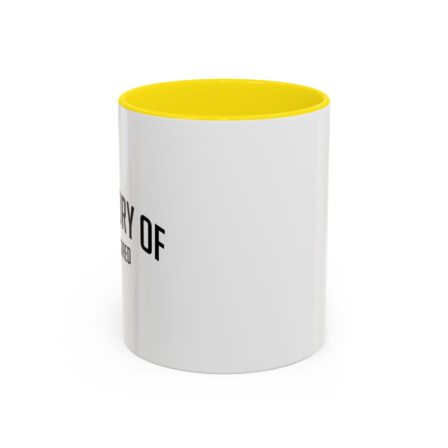 IN MEMORY OF WHEN I CARED Accent BiColor Funny Sarcastic Mug