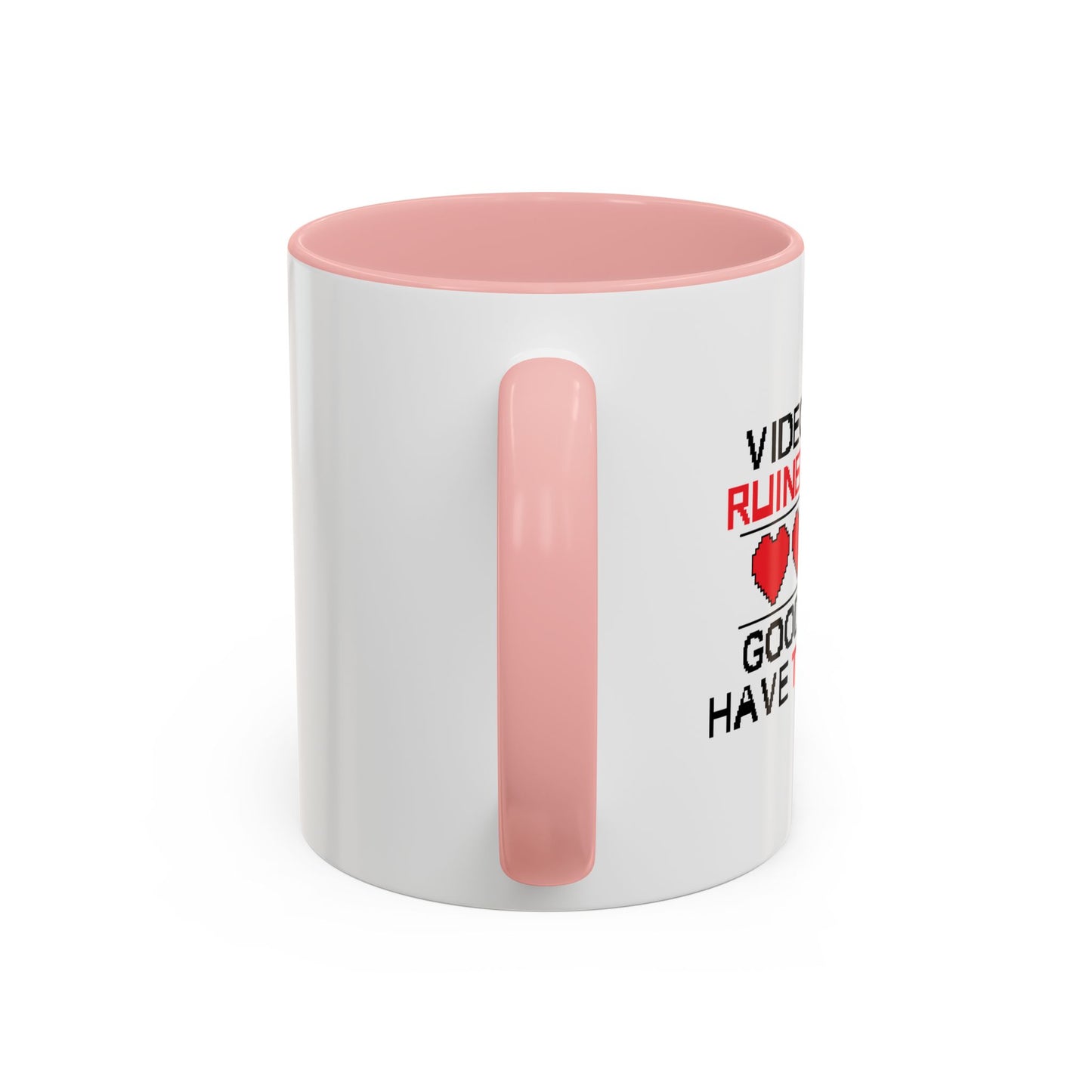 VIDEO GAMES RUINED MY LIFE Accent BiColor Funny Sarcastic Mug