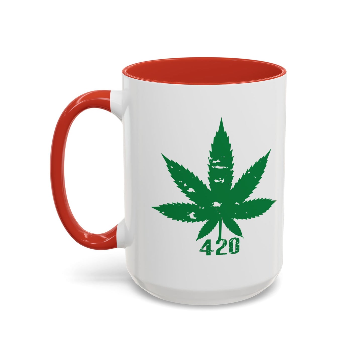 WEED LEAF 420 Accent BiColor Funny Sarcastic Mug