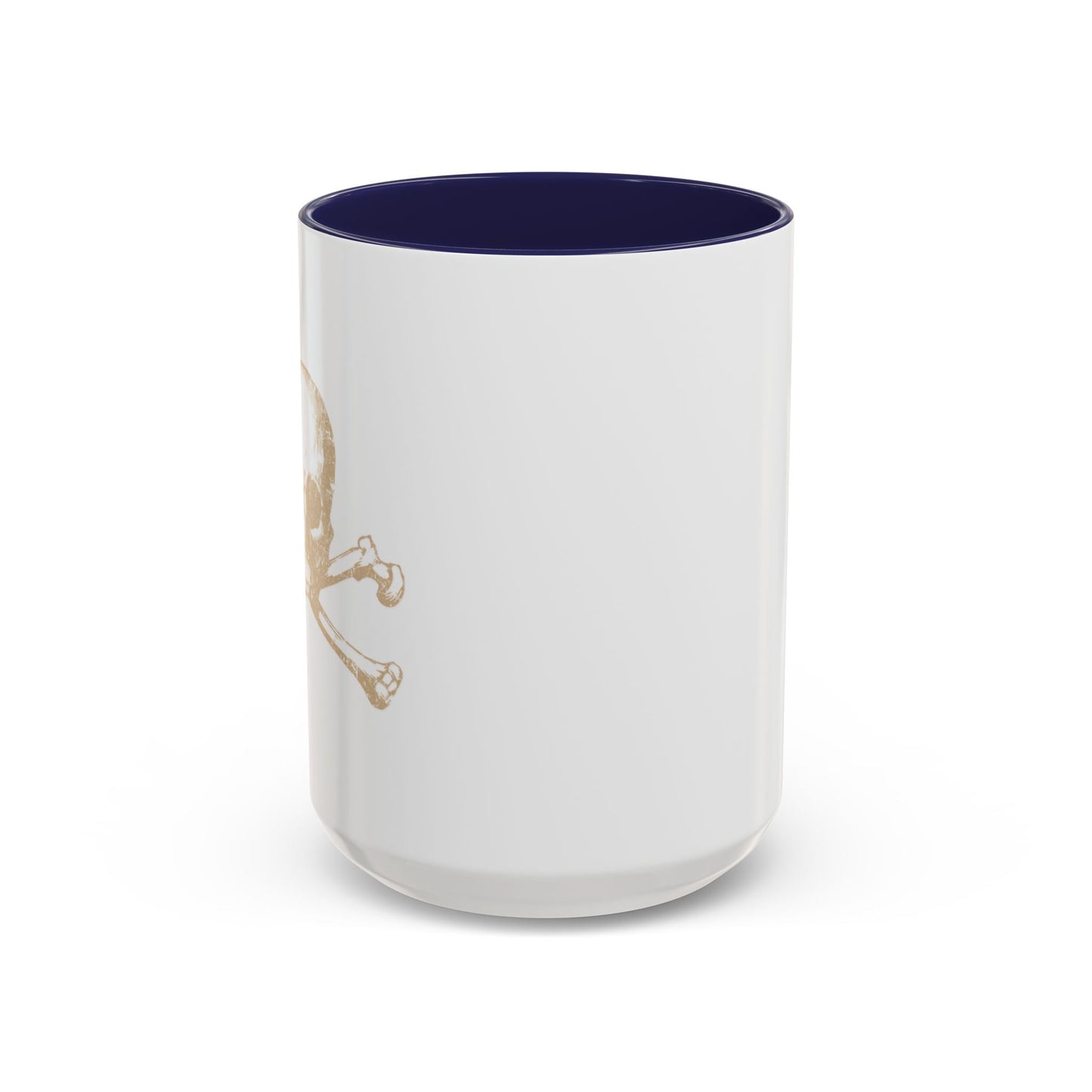 HUMAN SKULL CROSS BONES Accent BiColor Funny Sarcastic Mug