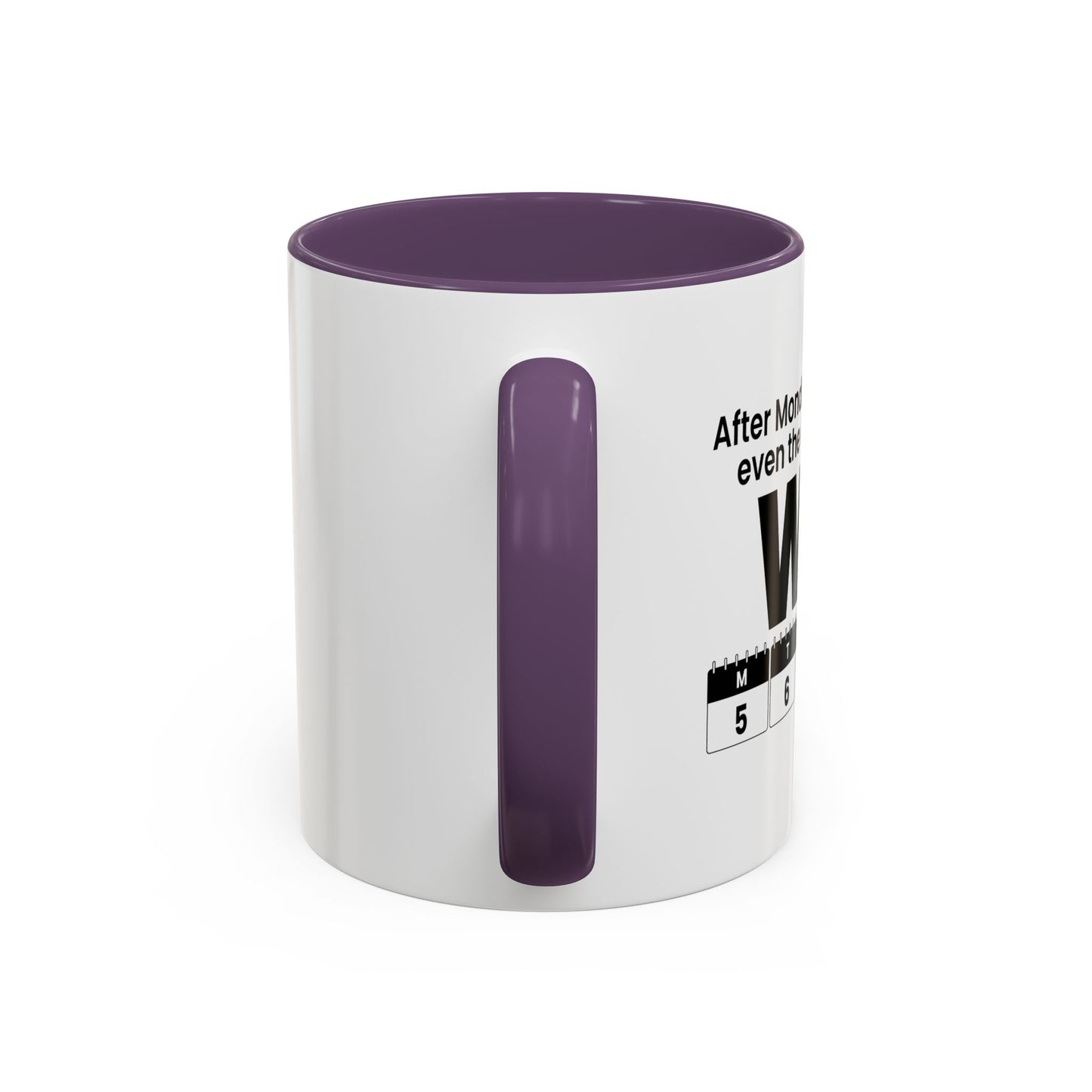 WTF CALENDAR Accent BiColor Funny Sarcastic Mug