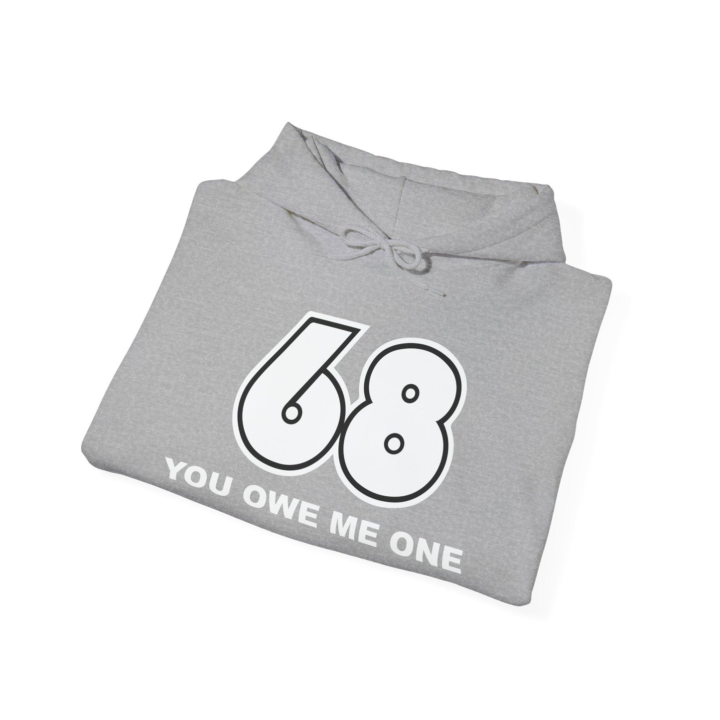 YOU OWE ME ONE - Premium Unisex Funny Sarcastic Black Hoodie Sweatshirt