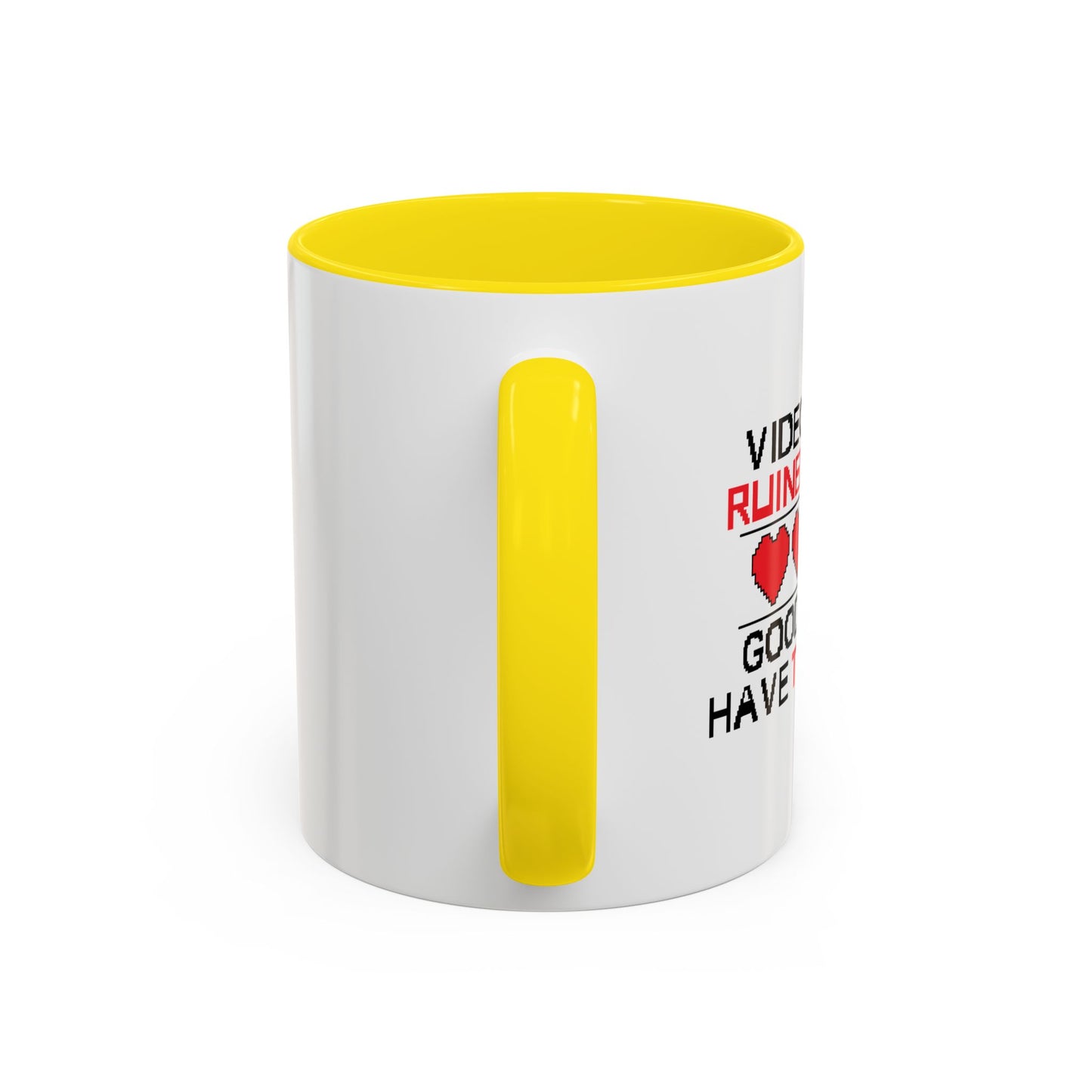 VIDEO GAMES RUINED MY LIFE Accent BiColor Funny Sarcastic Mug