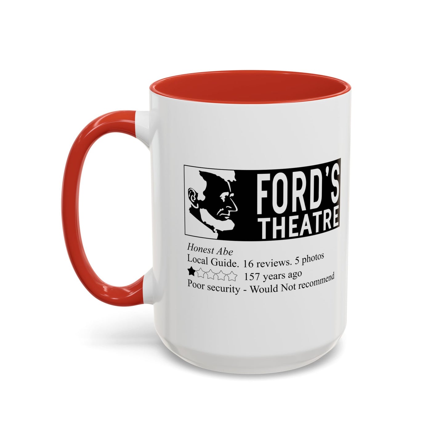 FORD'S THEATRE REVIEW Accent BiColor Funny Sarcastic Mug