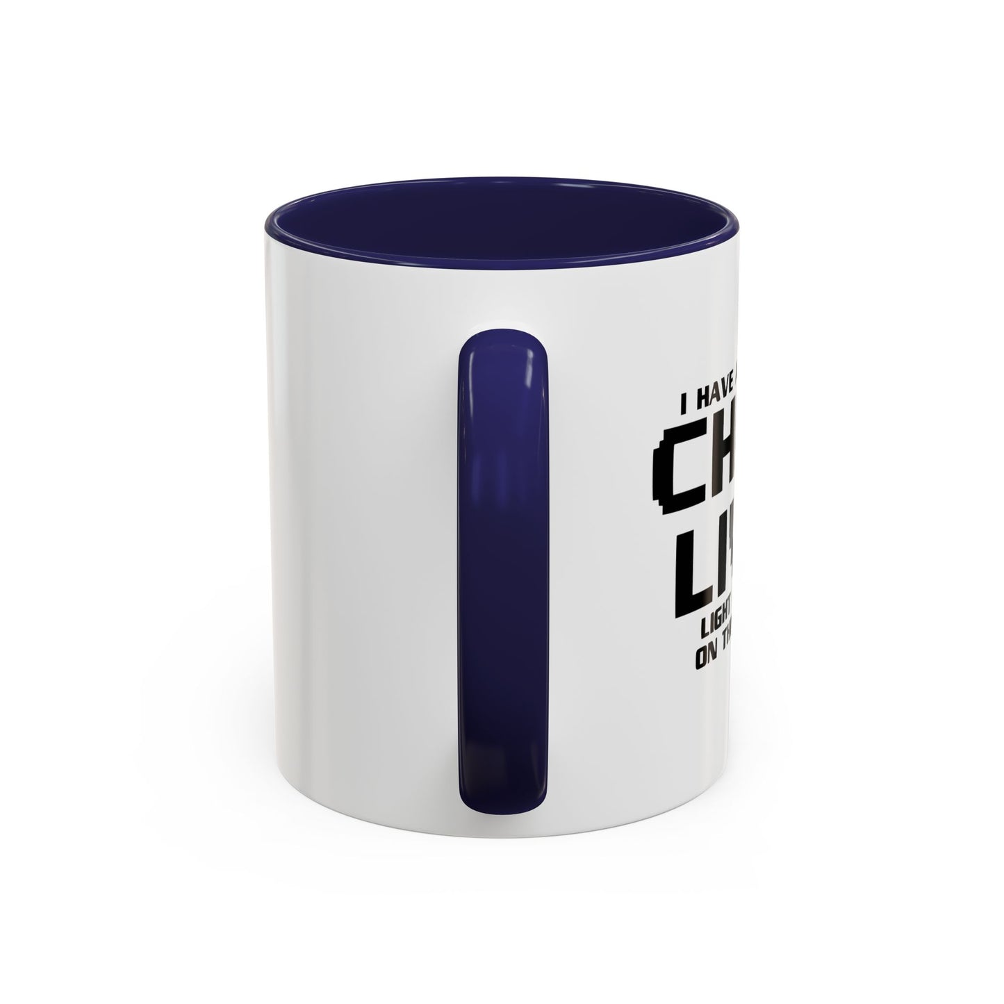 CHECK LIVER LIGHT MAY COME ON THIIS WEEKEND Accent BiColor Funny Sarcastic Mug