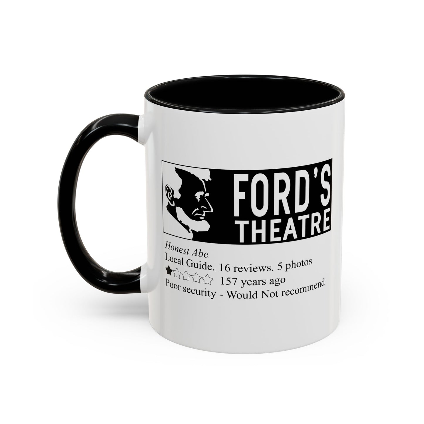 FORD'S THEATRE REVIEW Accent BiColor Funny Sarcastic Mug